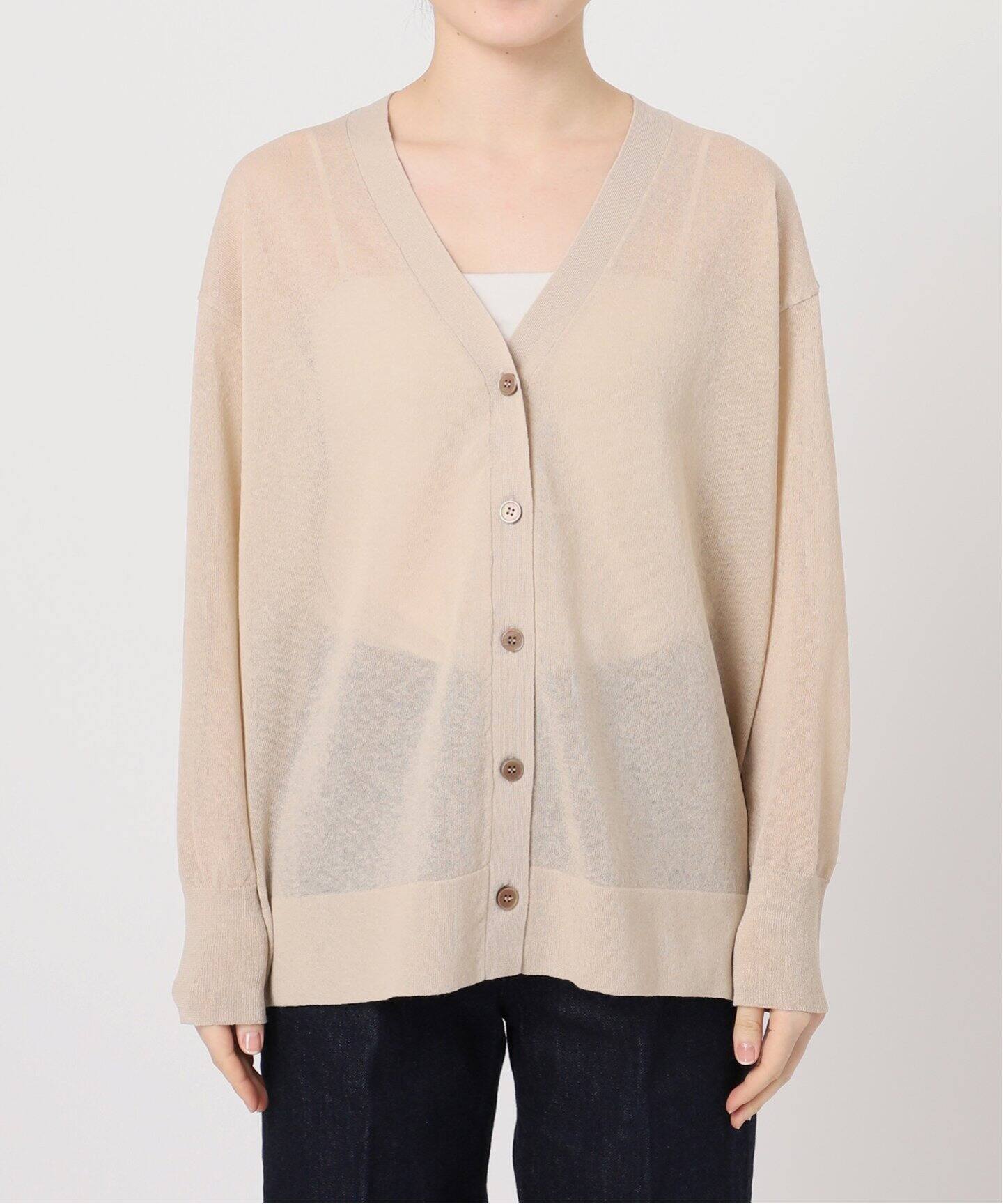 追加5》【WEB限定】手洗い可 / リネン混シアーカーディガン