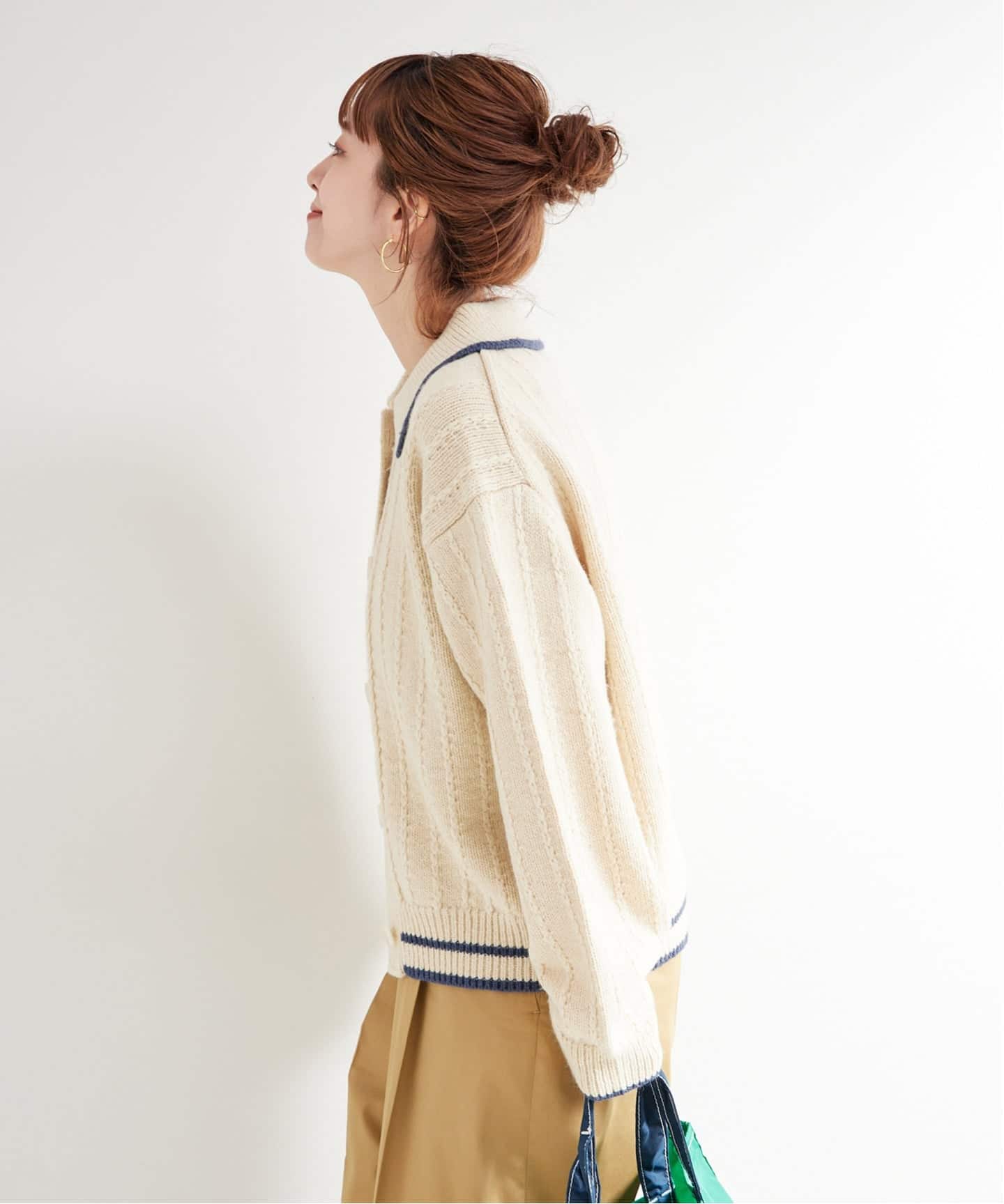 手洗い可 / ラインカラーカーディガン（カーディガン）｜B.C STOCK