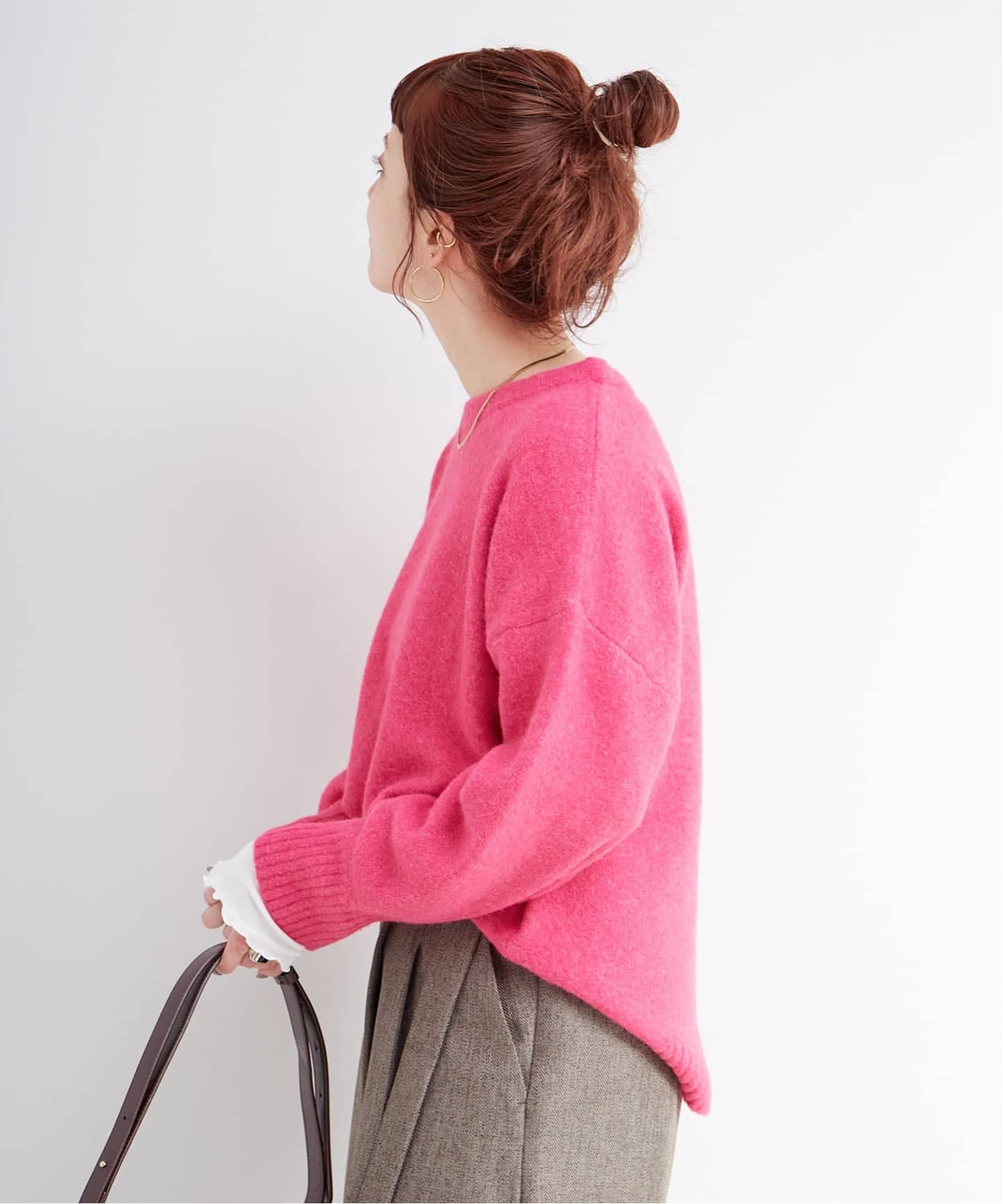 手洗い可 / WOOLMIXクルーネックプルオーバー（ニット／セーター