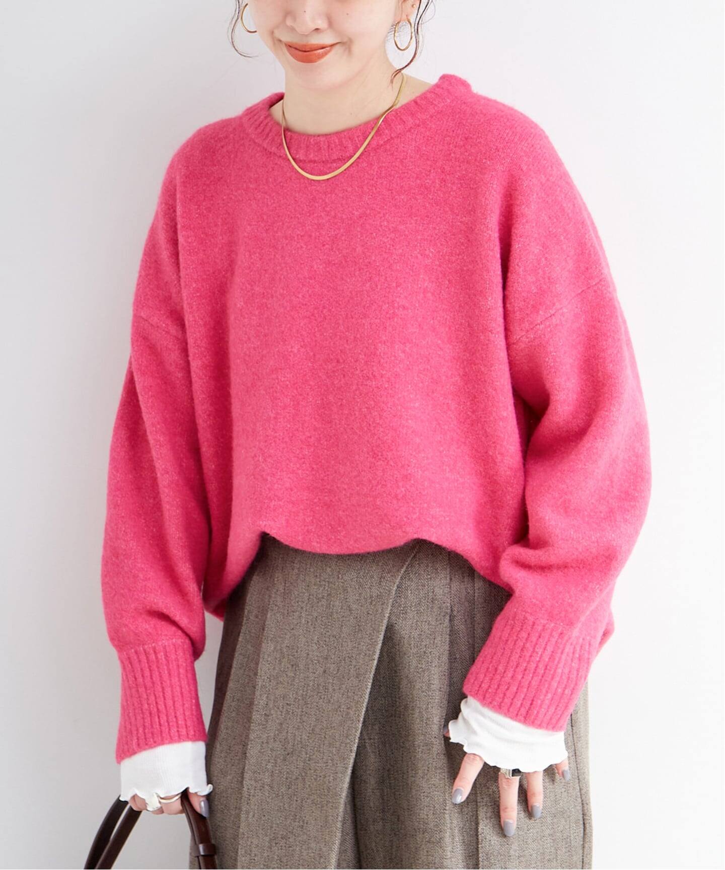 最終値下げ‼️STONE  クルーネックニット　セーター　美品　ブ 手洗い可 / WOOLMIXクルーネックプルオーバー（ニット／セーター