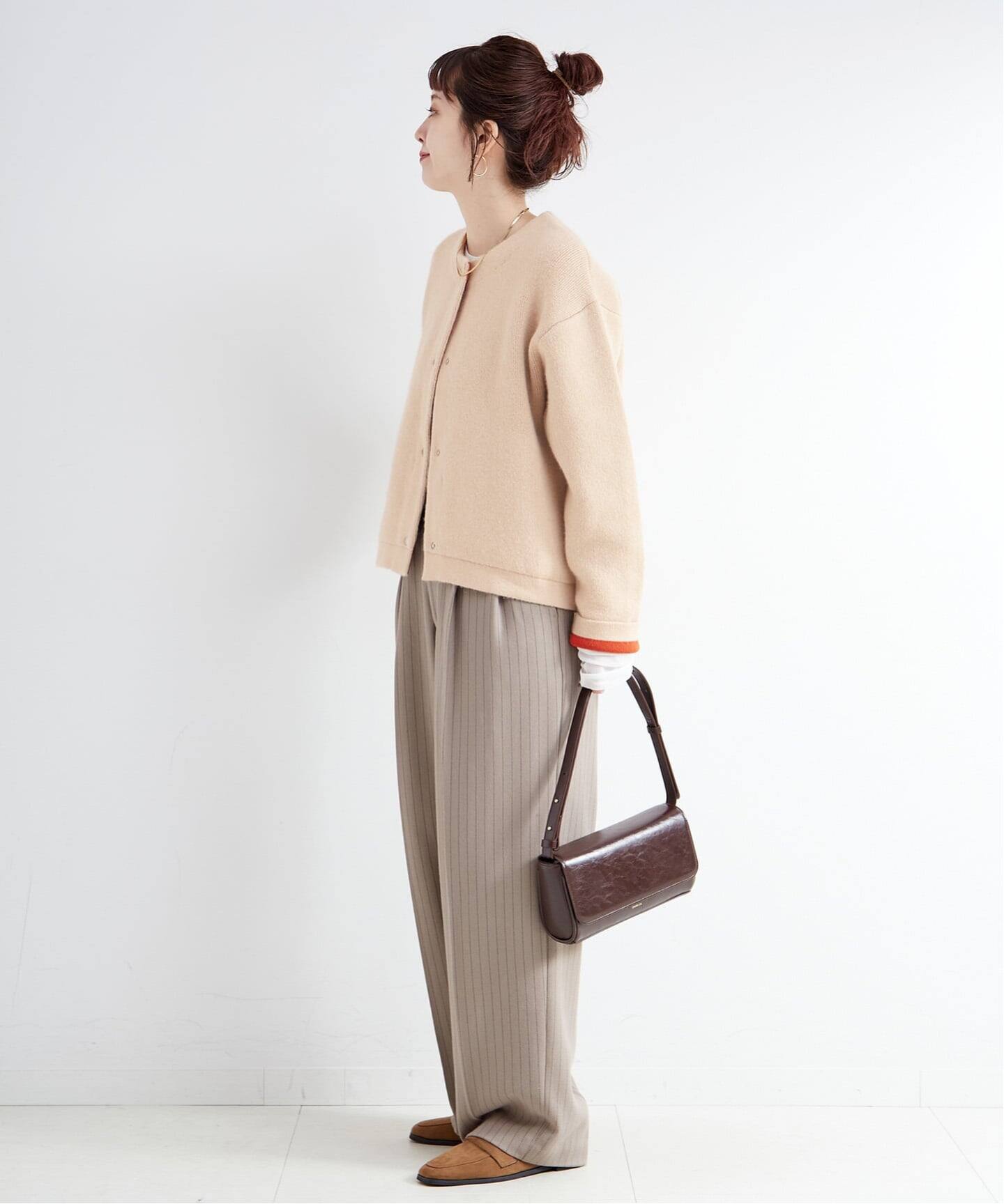 2層スムース編みニットブルゾン（カーディガン）｜B.C STOCK