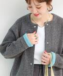 《追加予約》2層スムース編みニットブルゾン