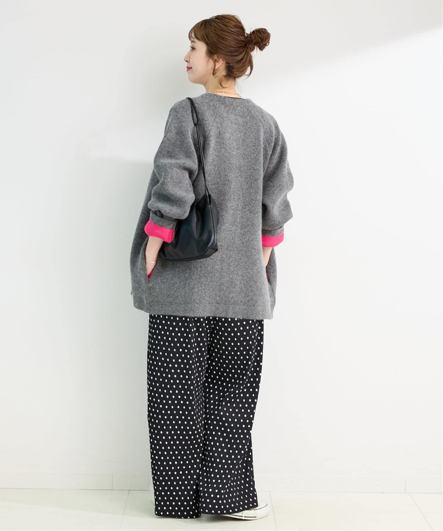 2層スムース編みロングカーディガン（カーディガン）｜B.C STOCK