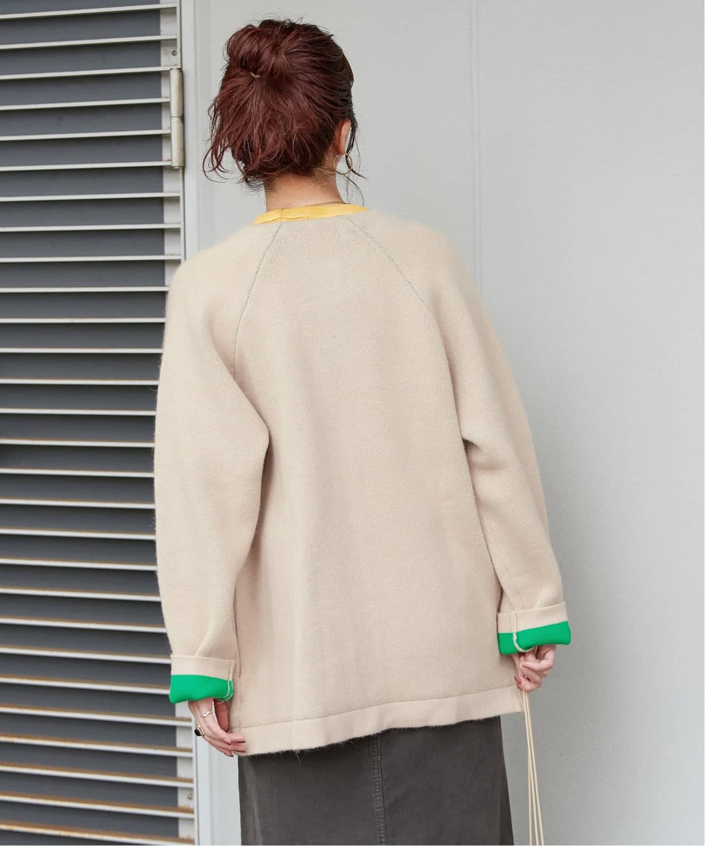 2層スムース編みロングカーディガン（カーディガン）｜B.C STOCK