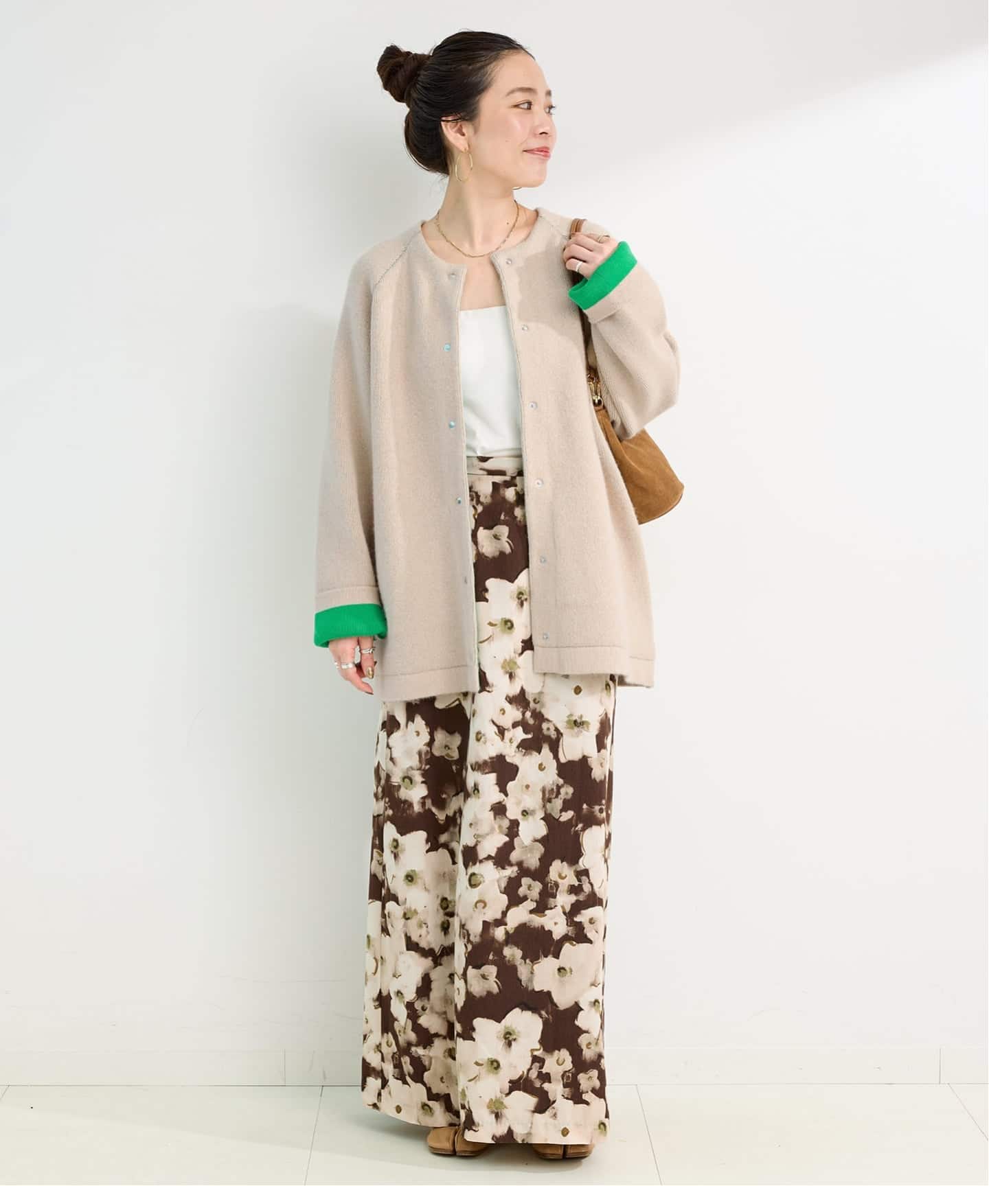 2層スムース編みロングカーディガン（カーディガン）｜B.C STOCK（ベー