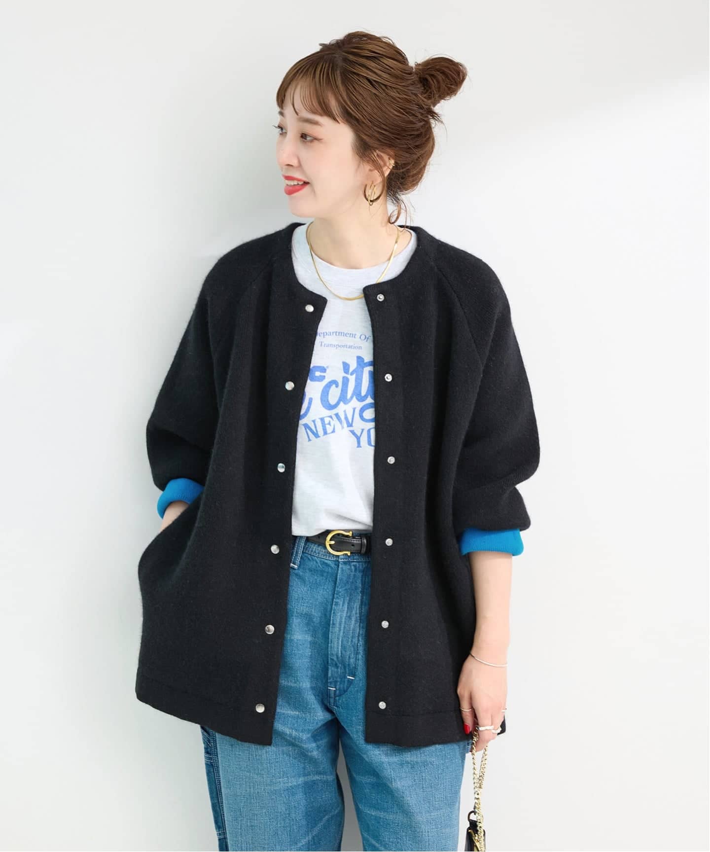 追加3予約》【WEB限定】2層スムース編みロングカーディガン