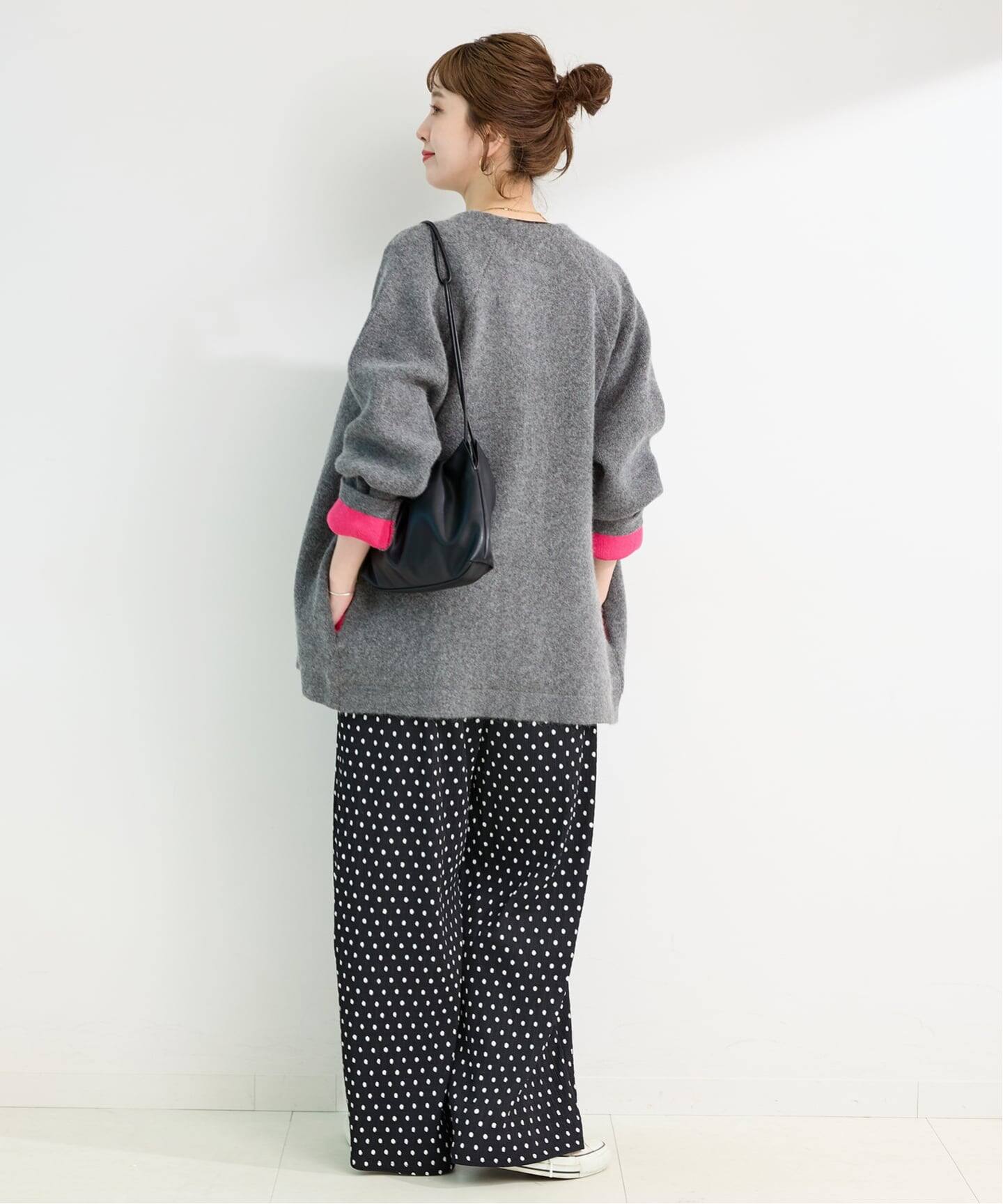 追加3予約》【WEB限定】2層スムース編みロングカーディガン