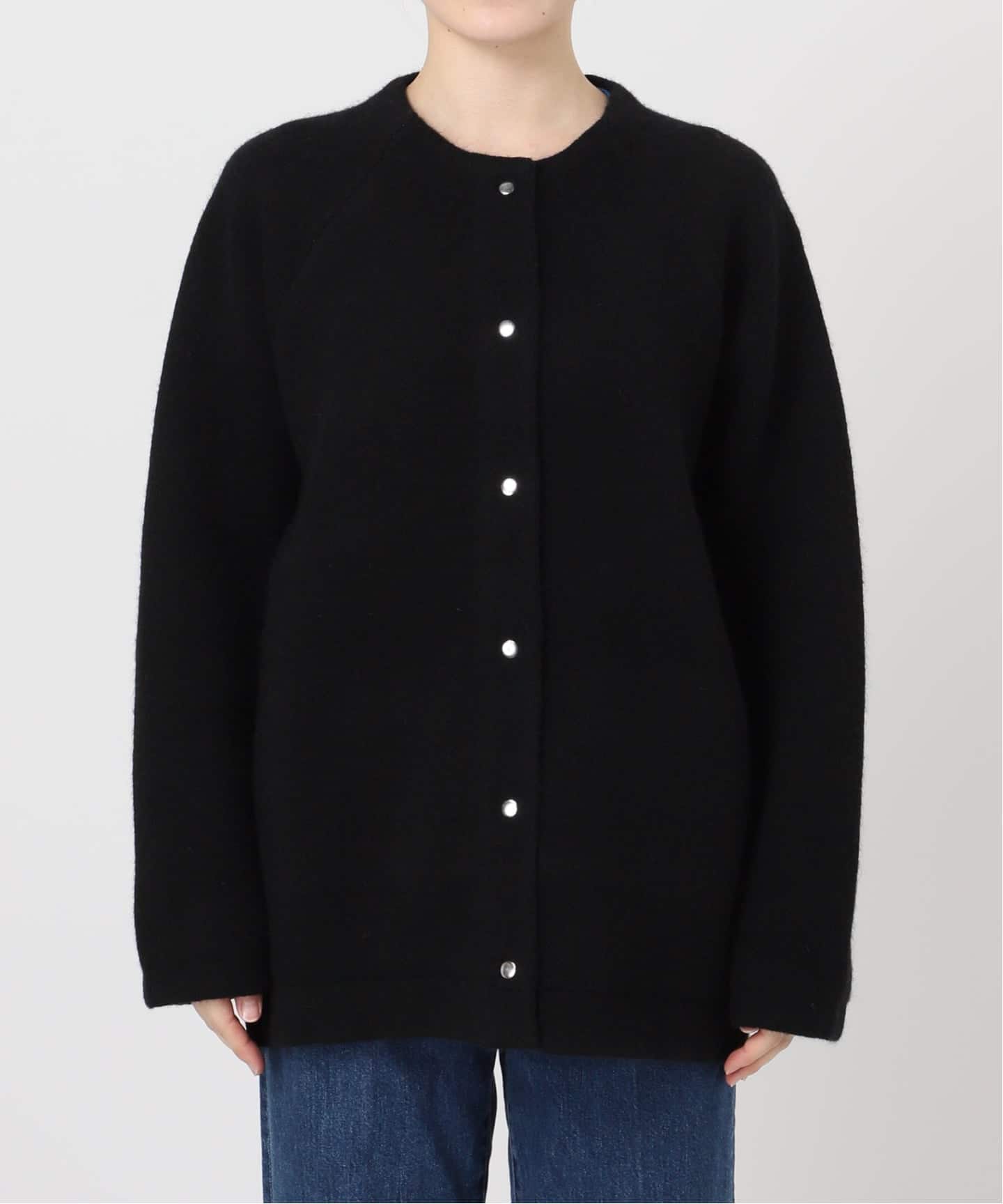 B.C STOCK 2層スムース編みロングカーディガン　グレー 2層スムース編みロングカーディガン（カーディガン）｜B.C STOCK