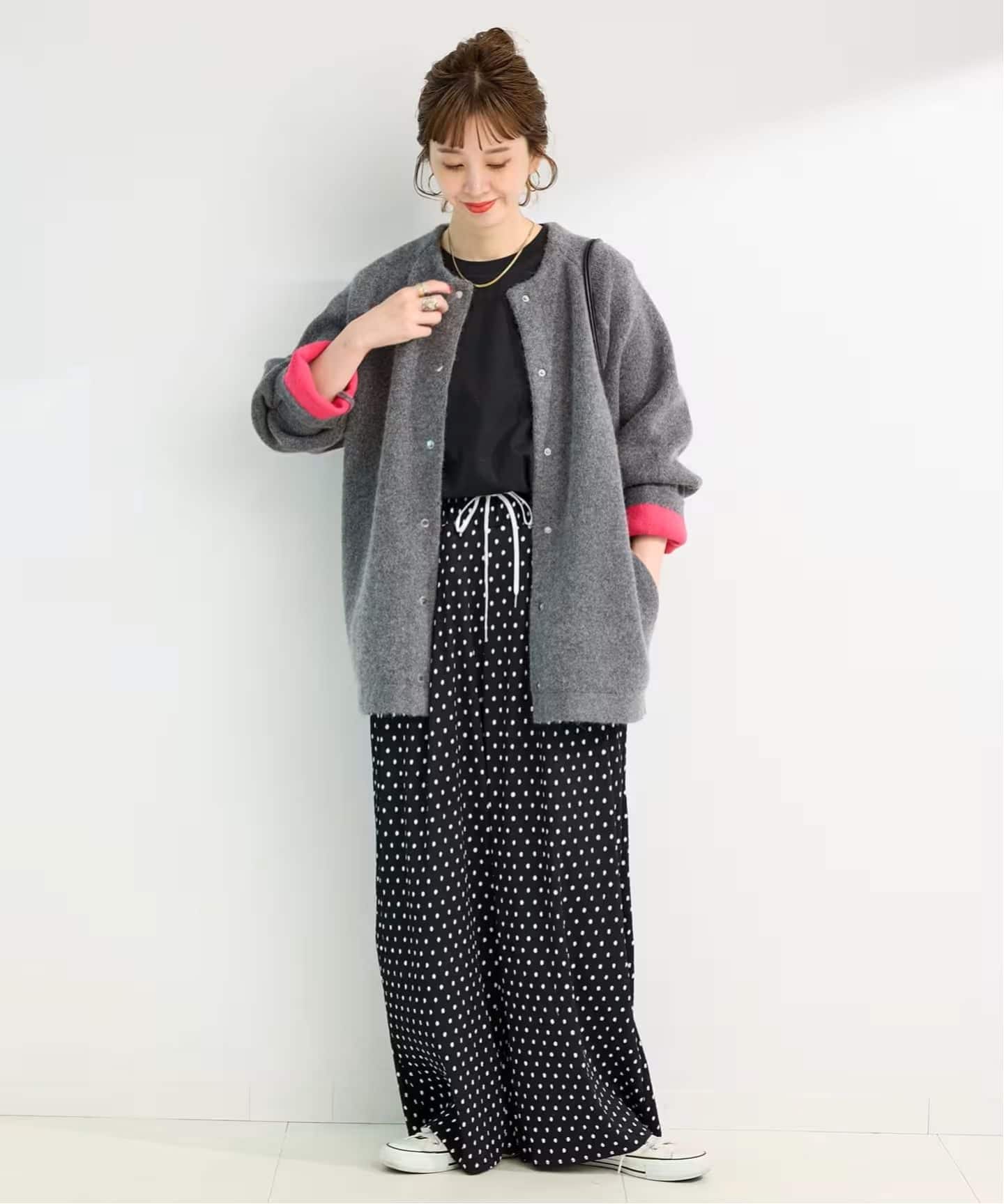 追加4》2層スムース編みロングカーディガン（カーディガン）｜B.C