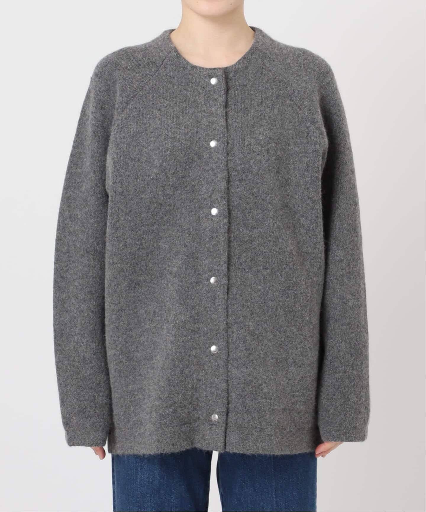 ☆新品☆ B.C STOCK 2層スムース編みロングカーディガン グレー 2層スムース編みロングカーディガン（カーディガン）｜B.C STOCK（ベー