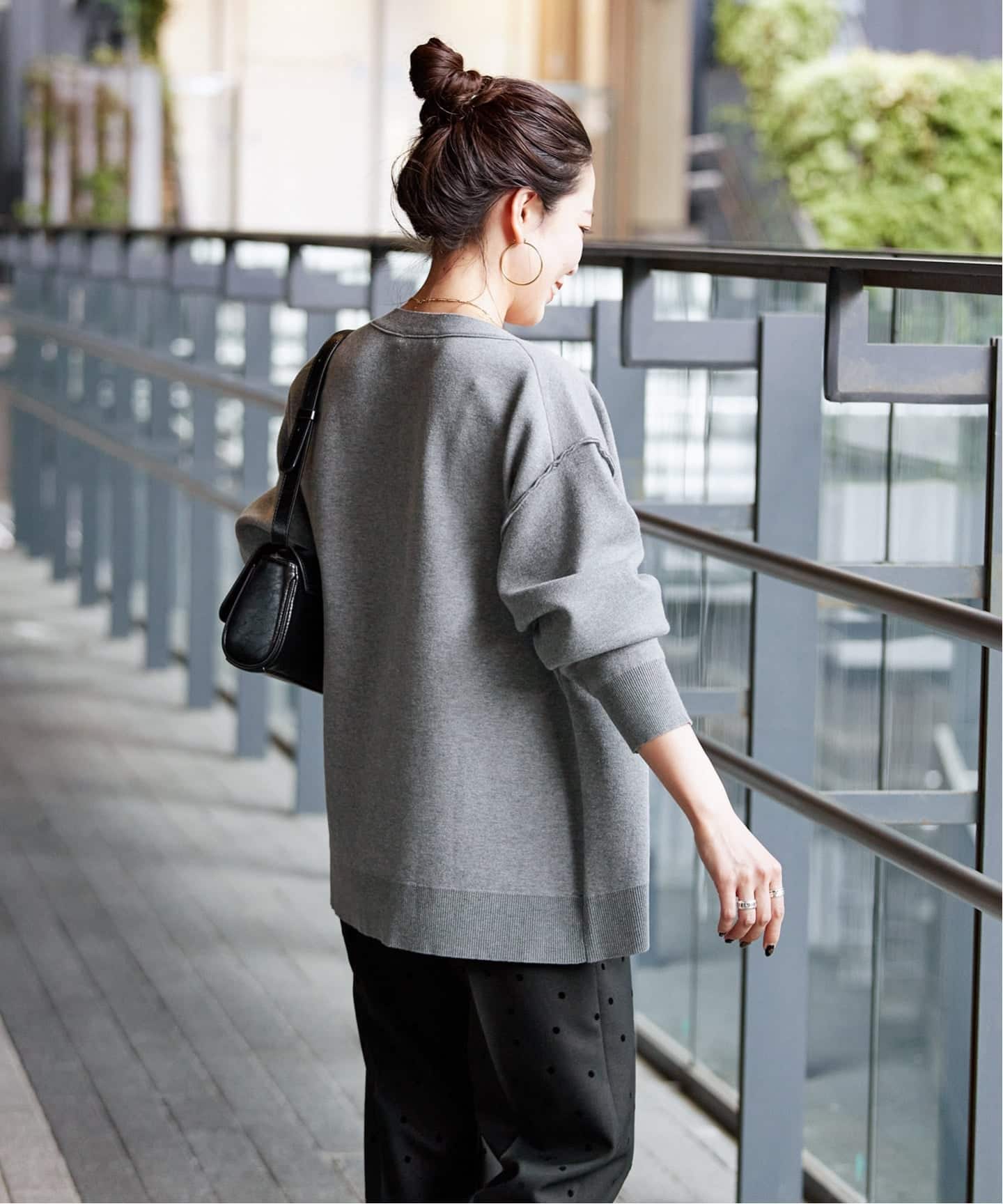 新品　洗える　スウェットライク　カーディガン セール 洗濯機可スウェットライクカーディガン （ニット