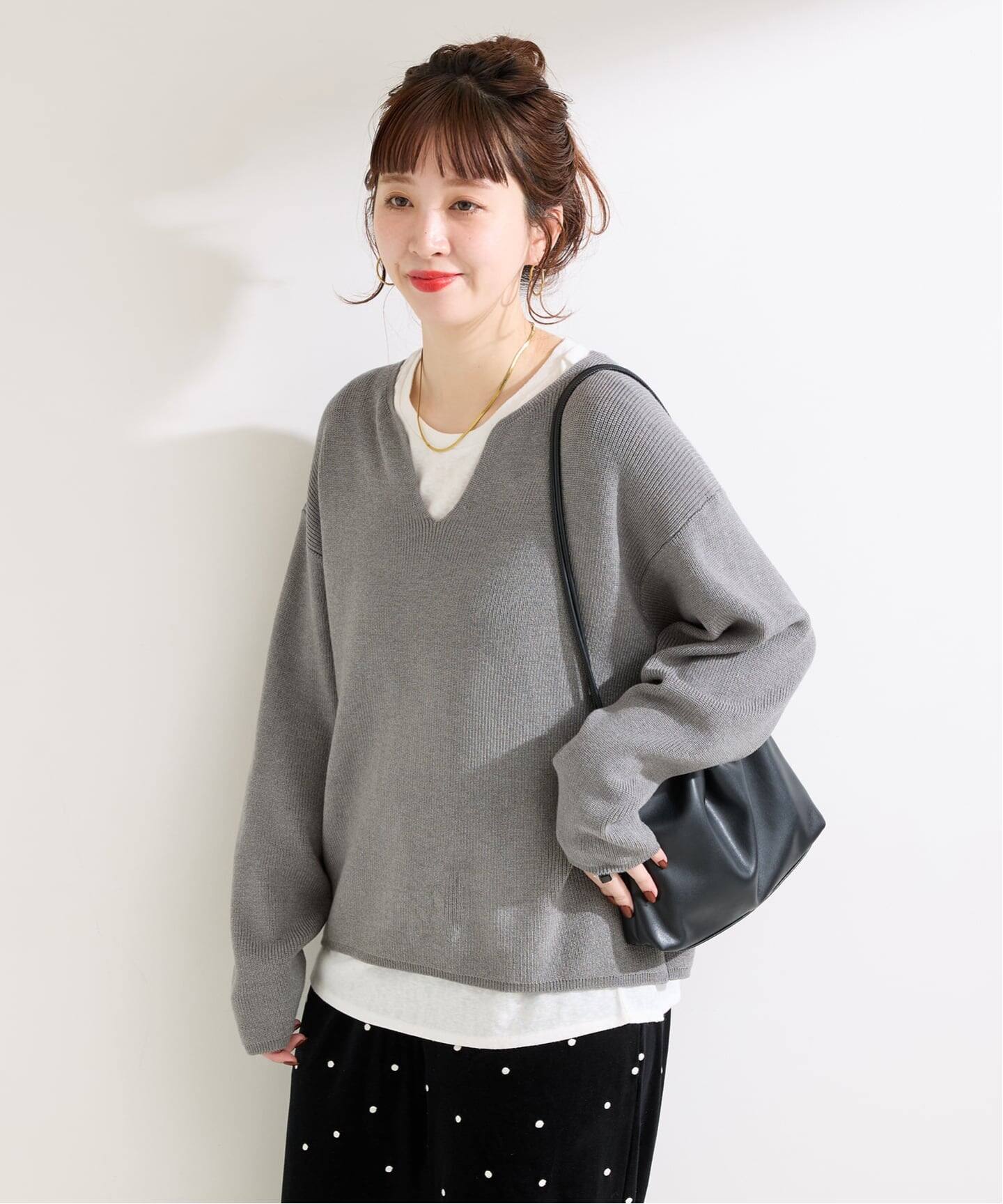 手洗い可 / 吸湿発熱 / ソリストヒートVネックニット（ニット