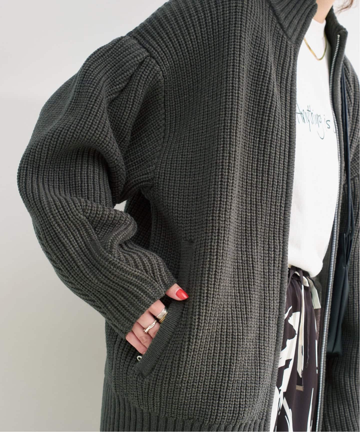 Theory 25SS 完売 ウォッシャブル ジップカーディガン Theory 25SS 完売 ウォッシャブル ジップカーディガン シャギー