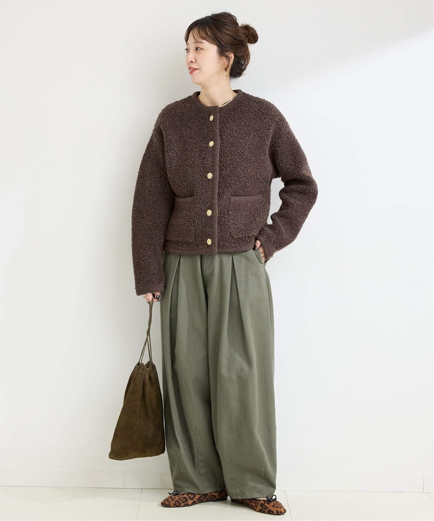 予約》パイルショートカーディガン（カーディガン）｜B.C STOCK