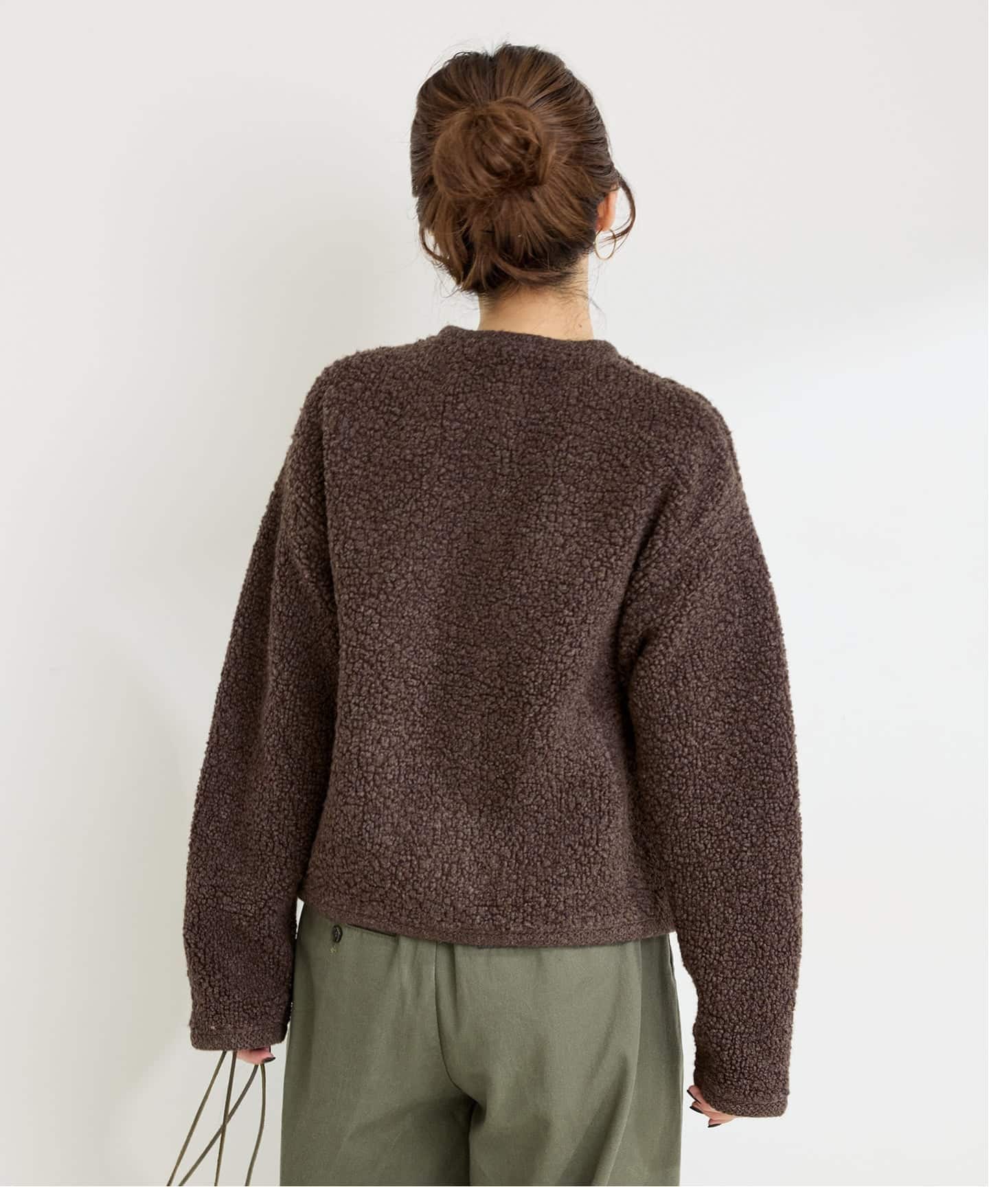 予約》パイルショートカーディガン（カーディガン）｜B.C STOCK