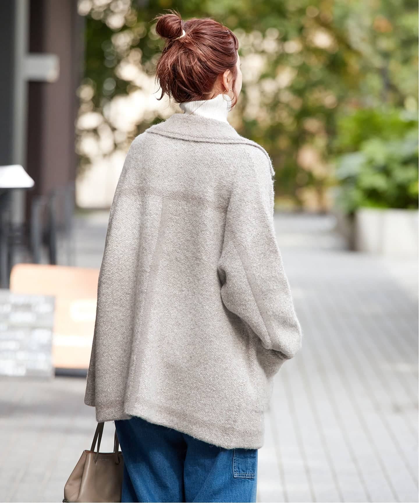 手洗い可 / ツイード調パイルニットジャケット（カーディガン）｜B.C