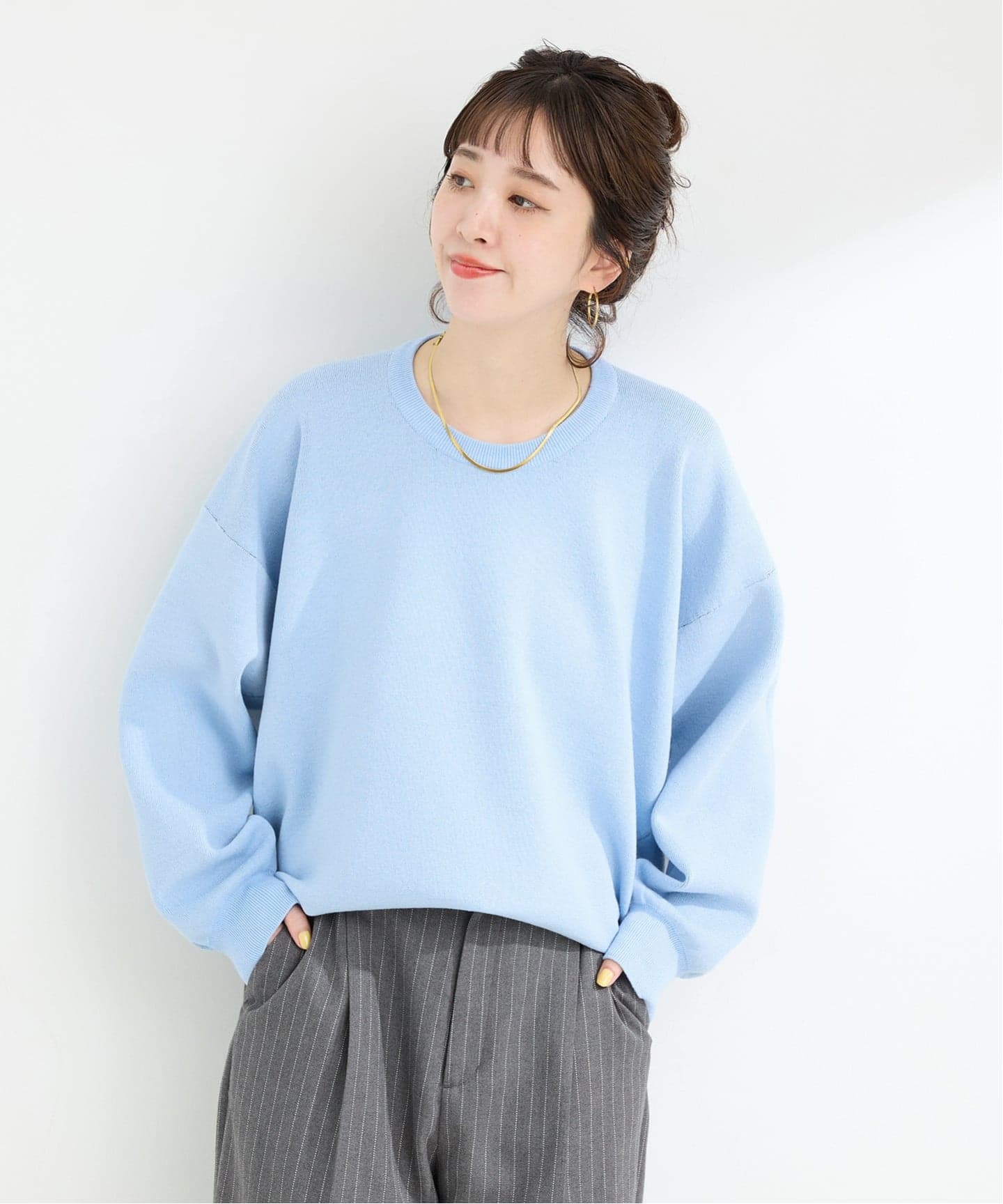 手洗い可 / ニュアンスシルエットニットプルオーバー（ニット