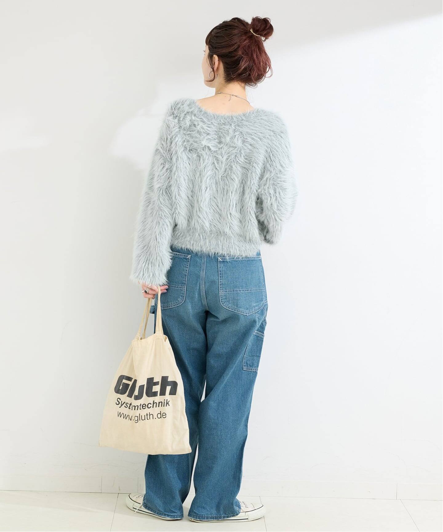 2wayフェザーヤーンニットプルオーバー（カーディガン）｜B.C STOCK