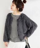 2wayフェザーヤーンニットプルオーバー