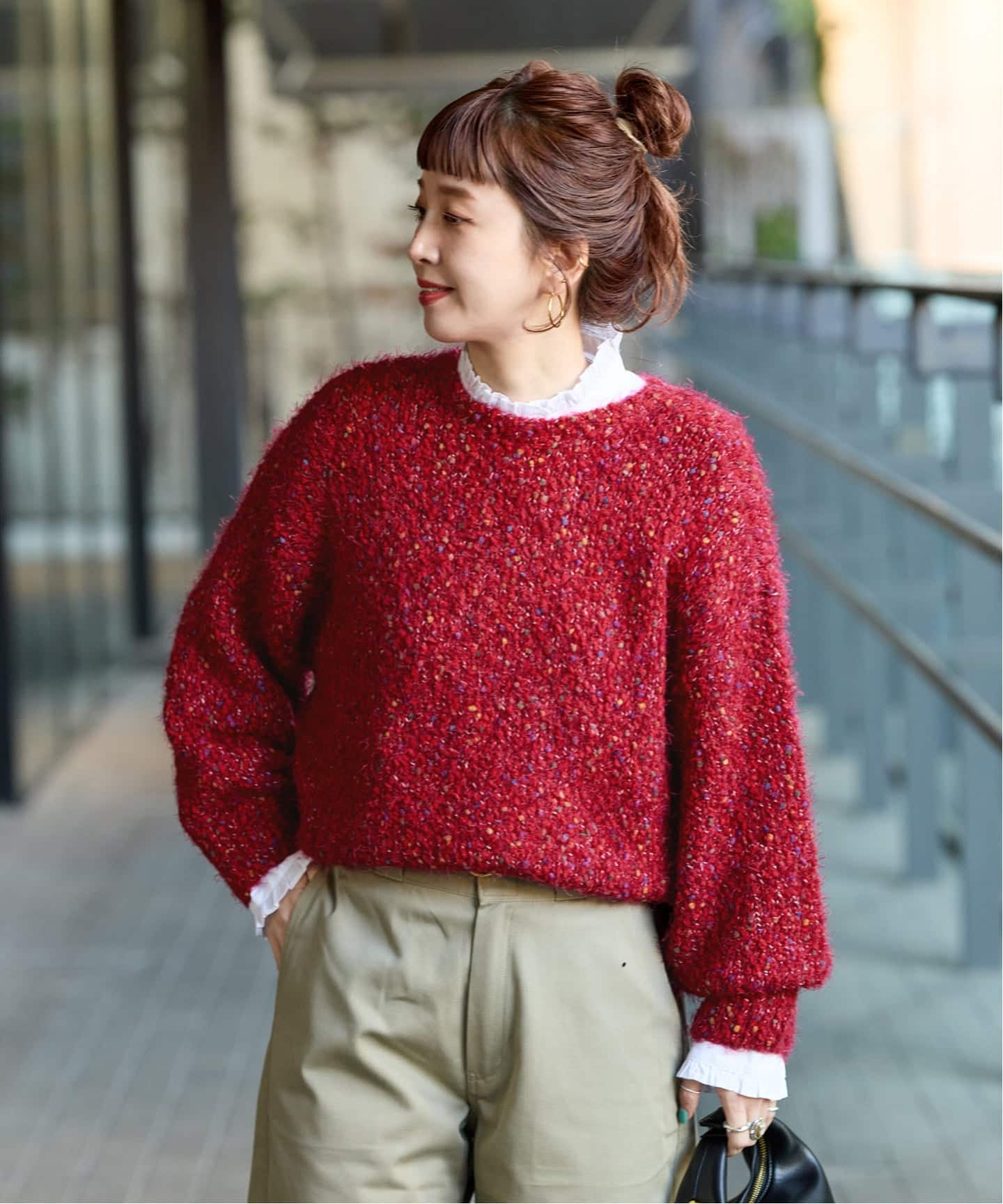 追加5》手洗い可 / ポコポコヤーンミックス2WAYカーディガン