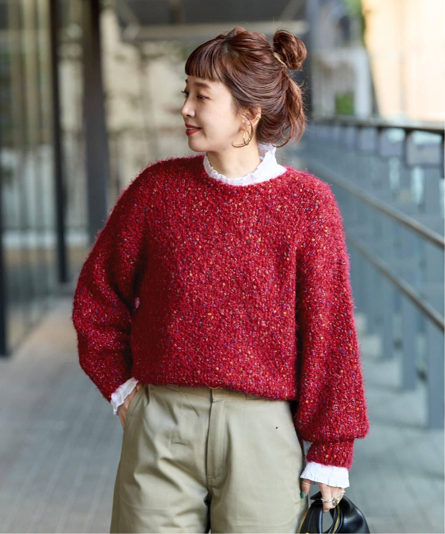 追加10》手洗い可 / ポコポコヤーンミックス2WAYカーディガン