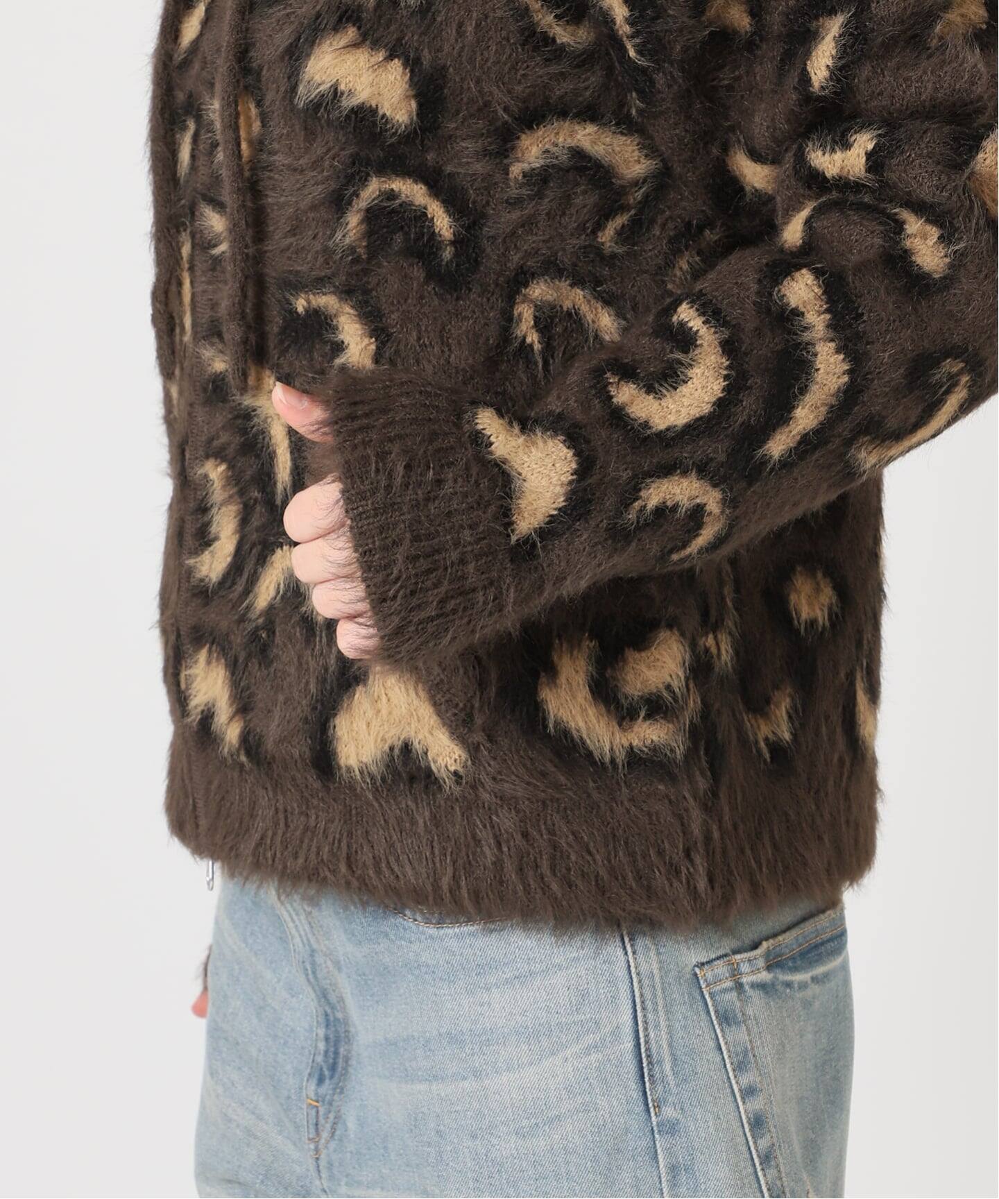 フェザーヤーン ジャガード ジップフーディー / Feather Yarn Jacquard
