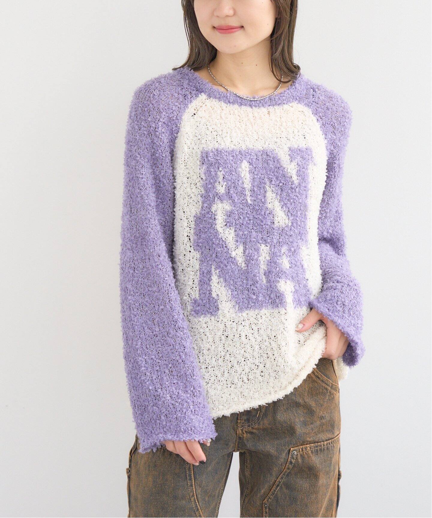 ニット セーター ANNA SUI NYC / アナスイエヌワイシー フラッグヤーンANニットプルオーバー レディース ANNA SUI NYC / アナスイエヌワイシー フラッグヤーンANニット