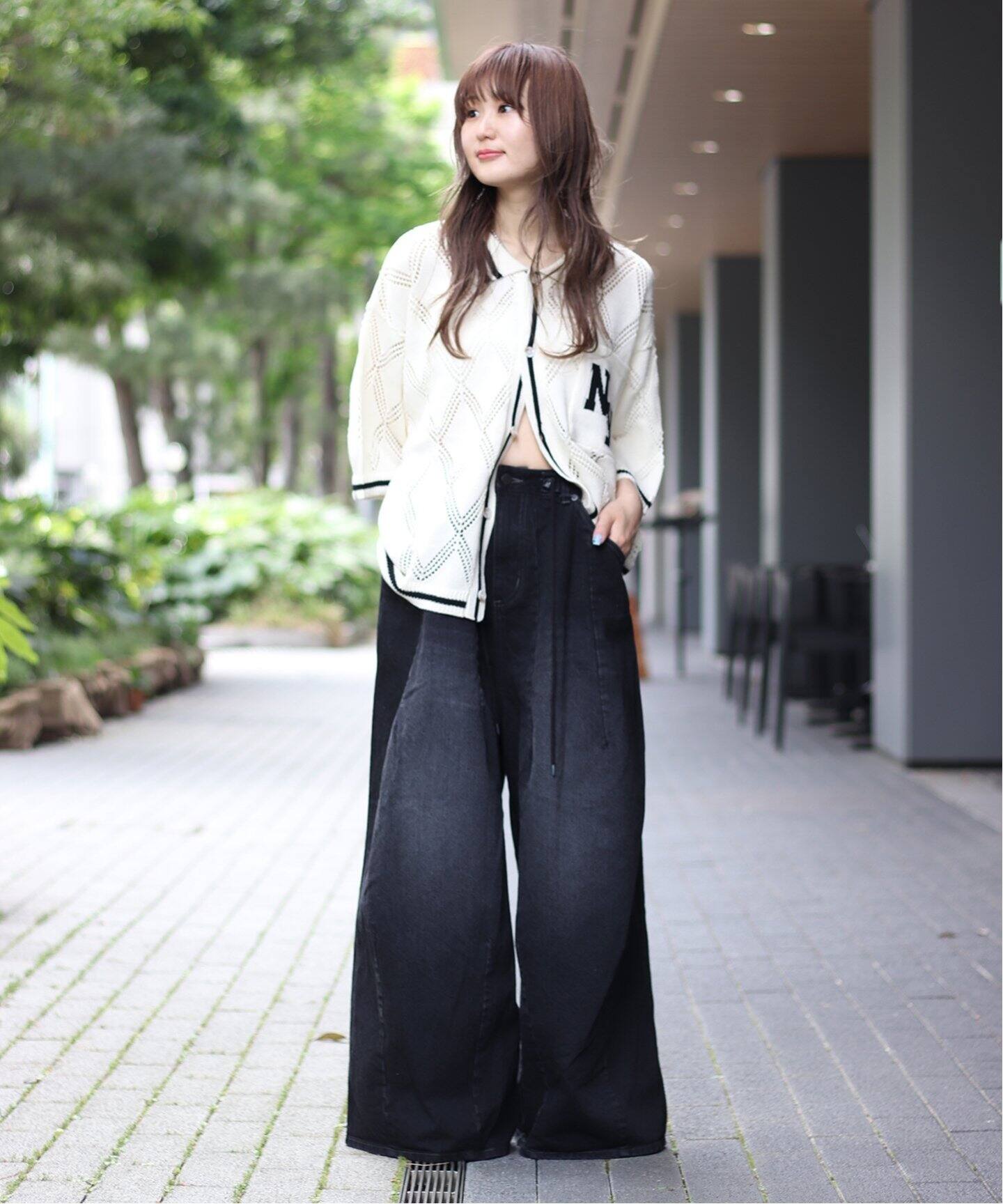 ANNA SUI NYC/クロシェライクシアーニットポロシャツ ANNA SUI NYC/クロシェライクシアーニットポロシャツ