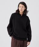【ANTS & ELEPHANTS】2トーン スウェットライクニットポロシャツ