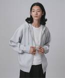 【ANTS & ELEPHANTS】スウェットライク ダブルジップ ニットパーカー