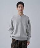 《追加》【ANTS & ELEPHANTS】2トーン スウェットライクヘンリーネックニット