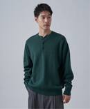 《追加》【ANTS & ELEPHANTS】2トーン スウェットライクヘンリーネックニット