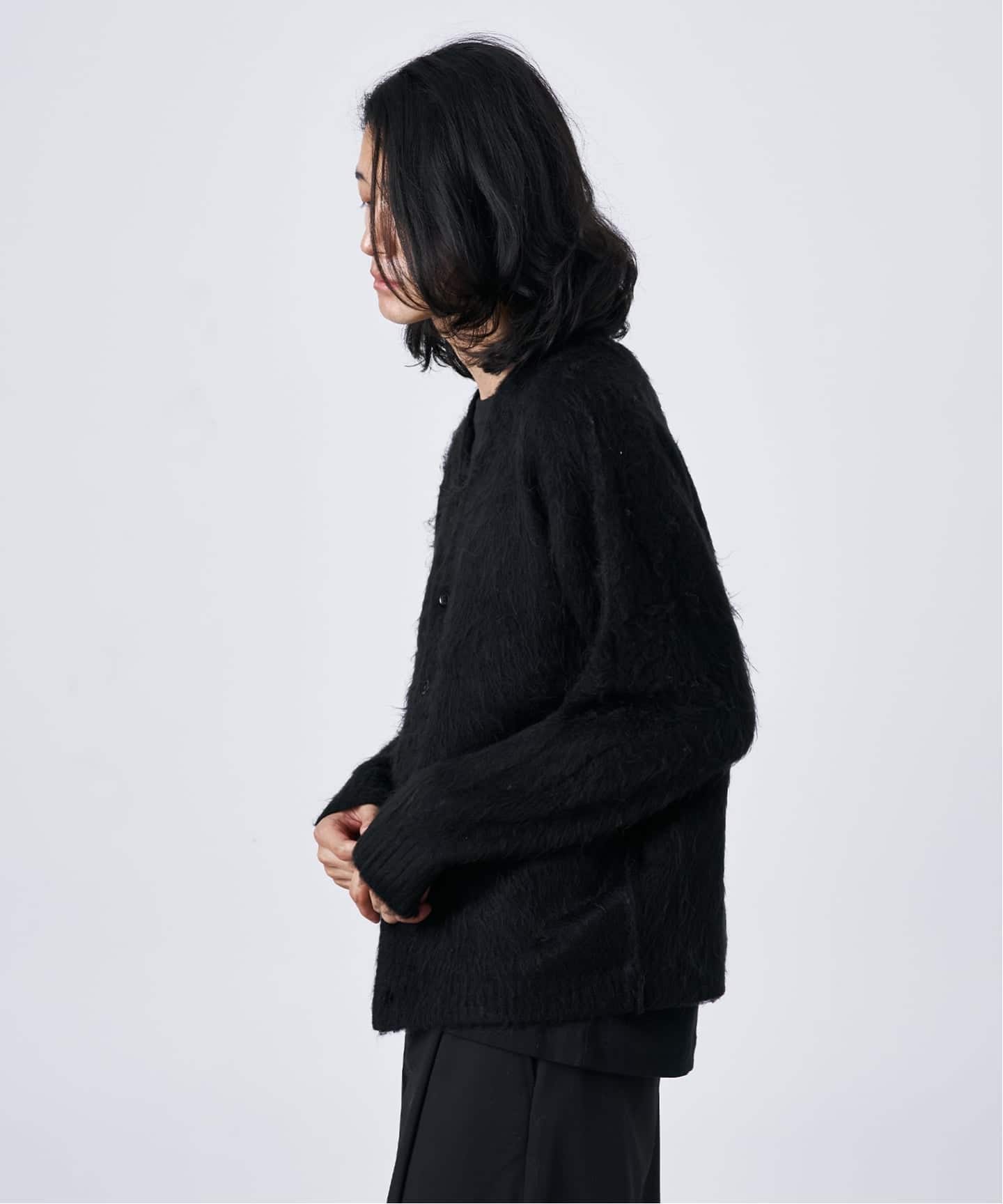 baybee シャギー　カーディガン　ブラック shaggy cardigan(black) - BayBee