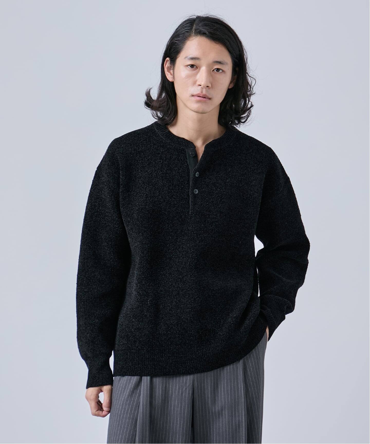 モール ヘンリーネックニット（ニット／セーター）｜B.C STOCK（ベー