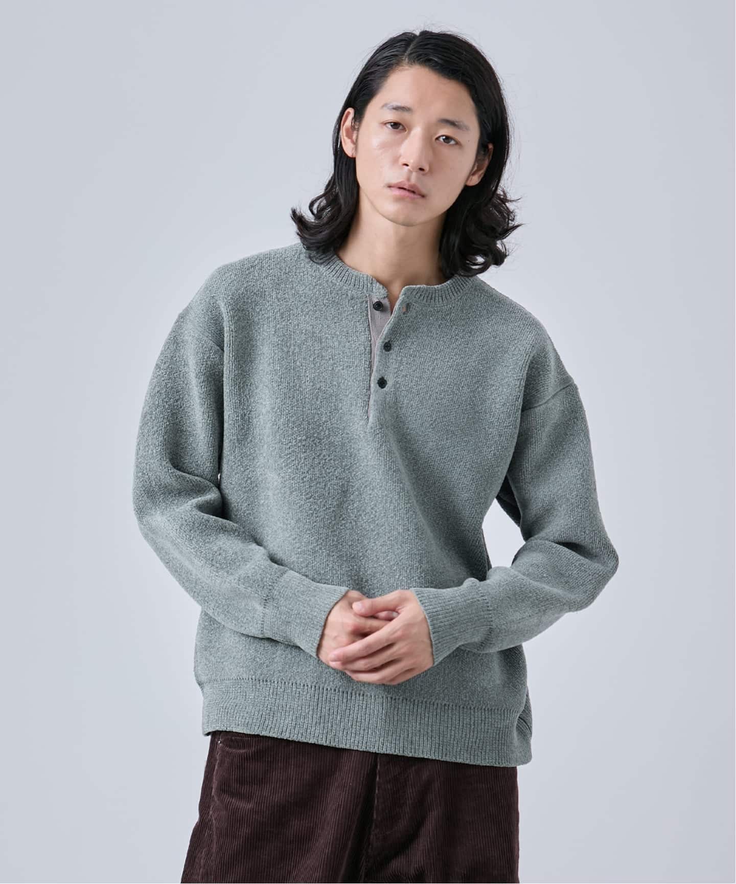 モール ヘンリーネックニット（ニット／セーター）｜B.C STOCK（ベー