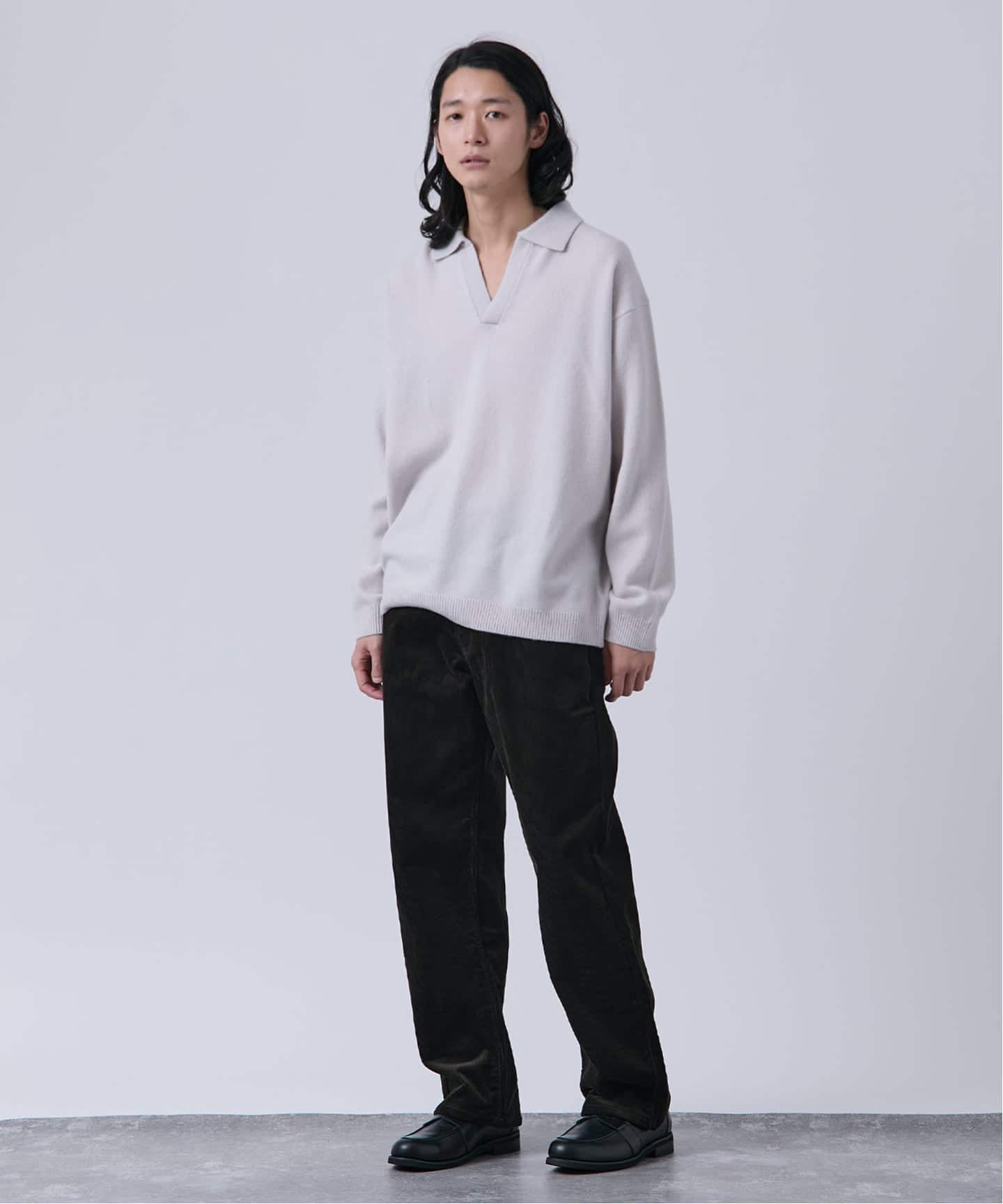 BOYCOM/ボイコム】カシミヤブレンド スキッパーニット（ニット