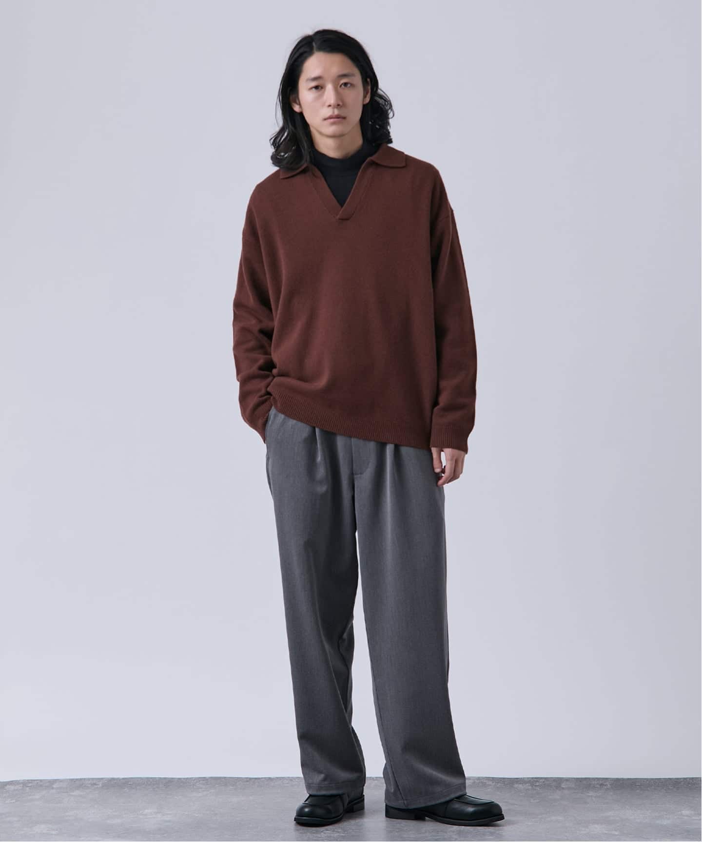 BOYCOM/ボイコム】カシミヤブレンド スキッパーニット（ニット