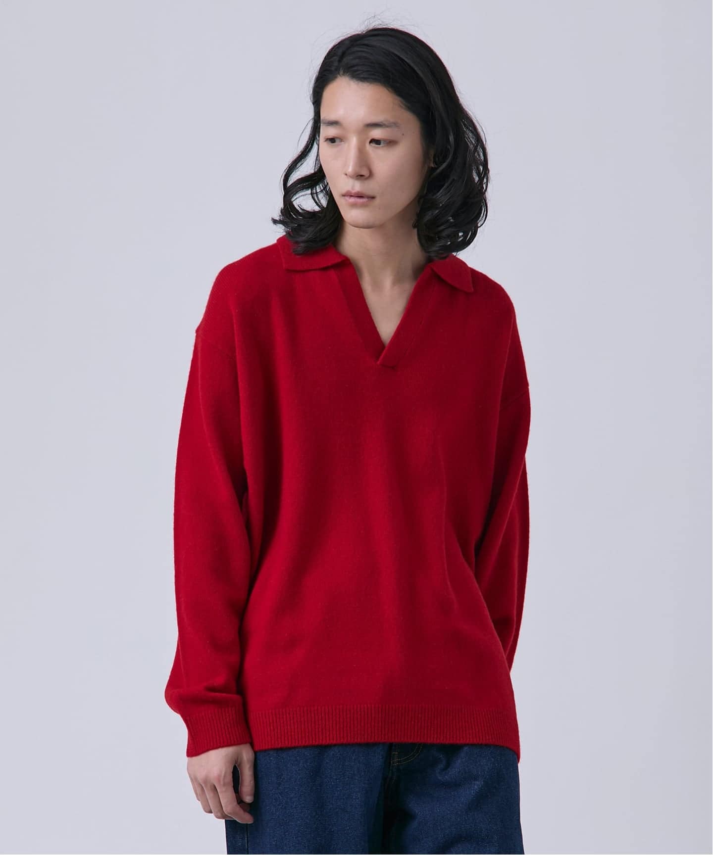 BOYCOM/ボイコム】カシミヤブレンド スキッパーニット（ニット