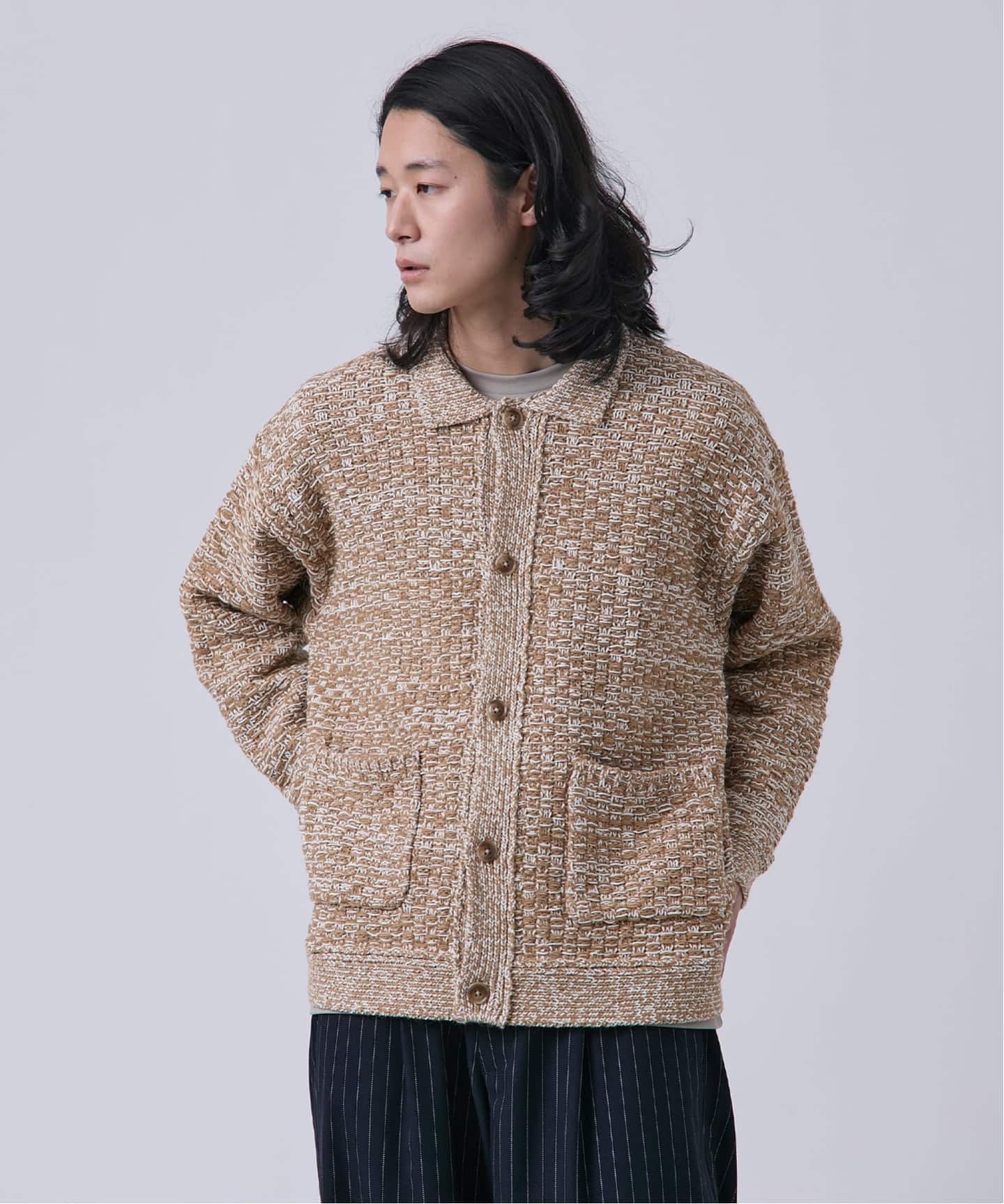 【NEW】ベーセーストック（B．C STOCK）/ツイードモール ヘビーカーディガン ツイードモール ヘビーカーディガン（ニット／セーター）｜B.C STOCK