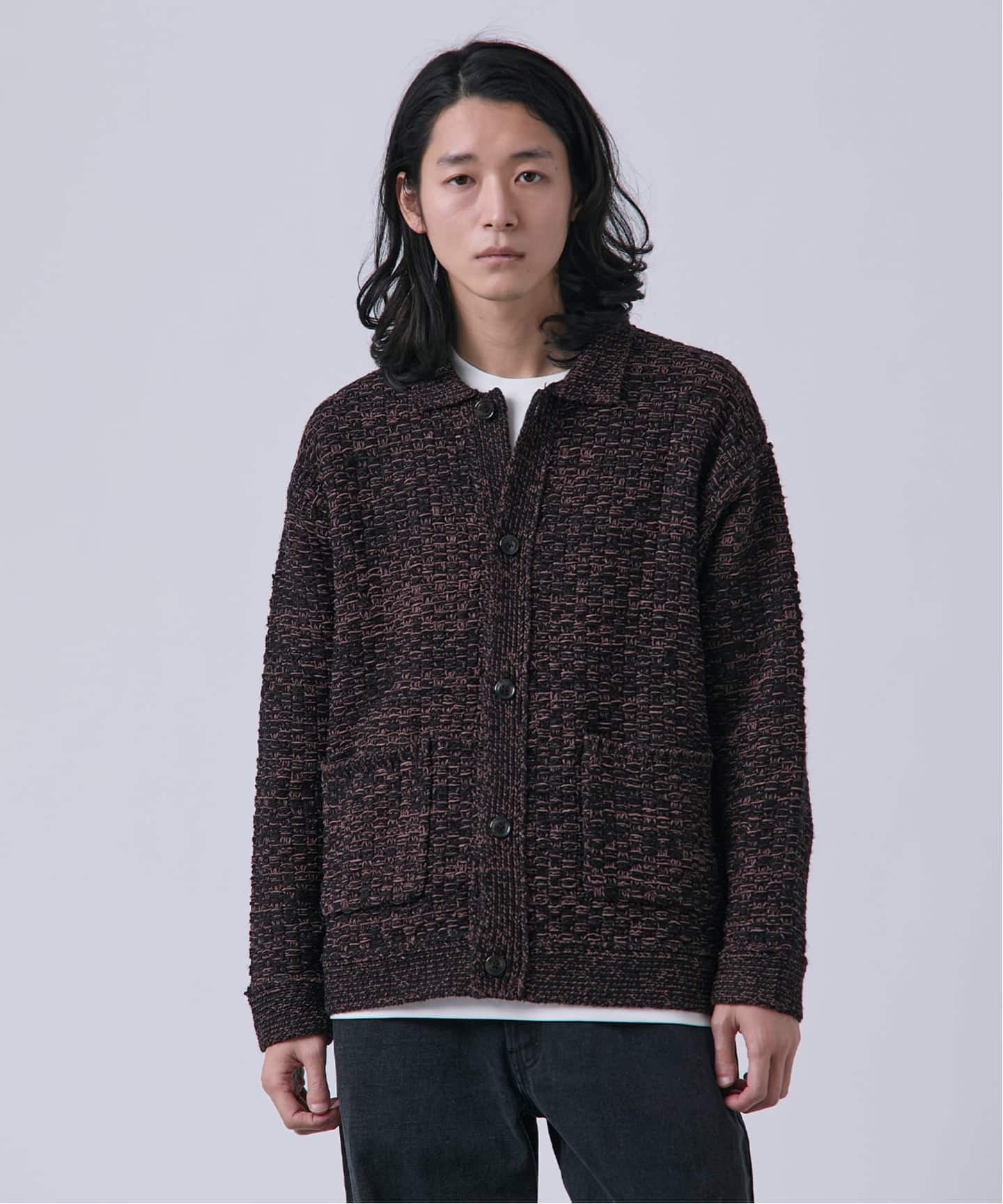 【NEW】ベーセーストック（B．C STOCK）/ツイードモール ヘビーカーディガン ツイードモール ヘビーカーディガン（ニット／セーター）｜B.C STOCK