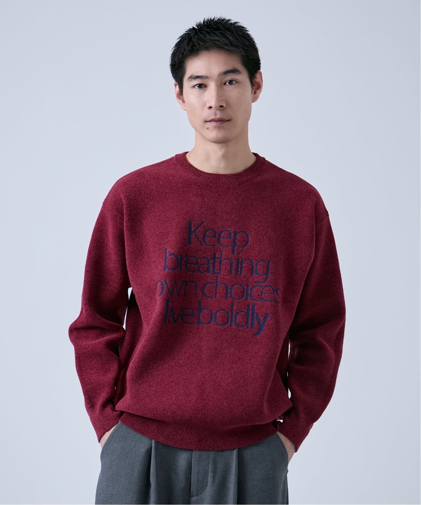 ニット／セーター（メンズ／カラーがレッド／サイズM）の通販