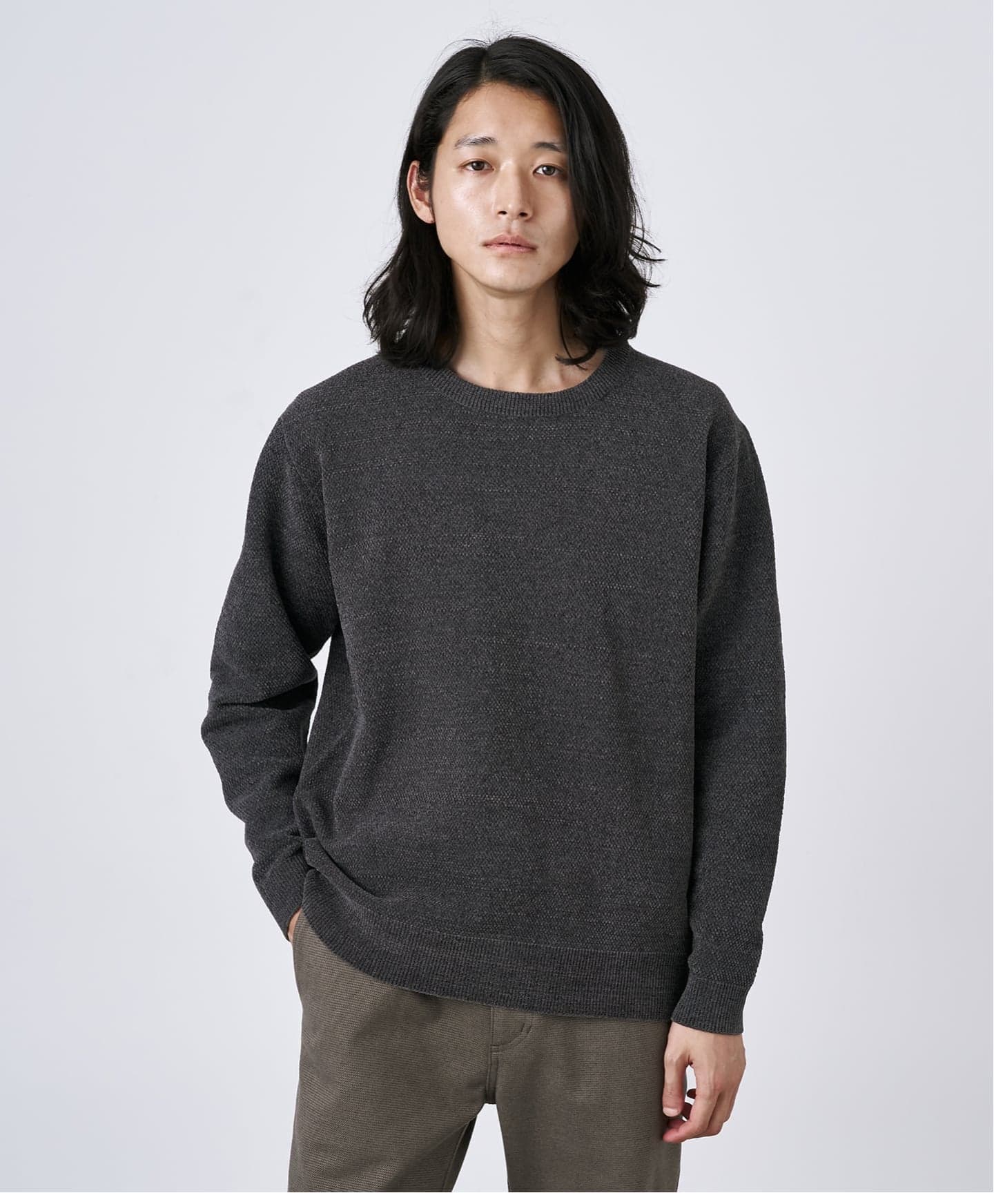 モール クルーネックニット（ニット／セーター）｜B.C STOCK（ベーセー