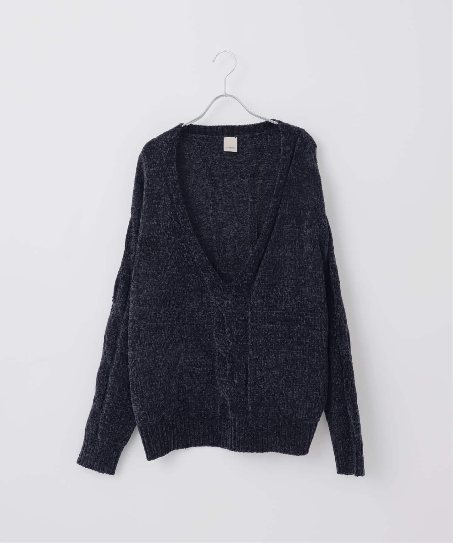 Deux Allures/ドゥ アリュール】モールケーブルニット（ニット