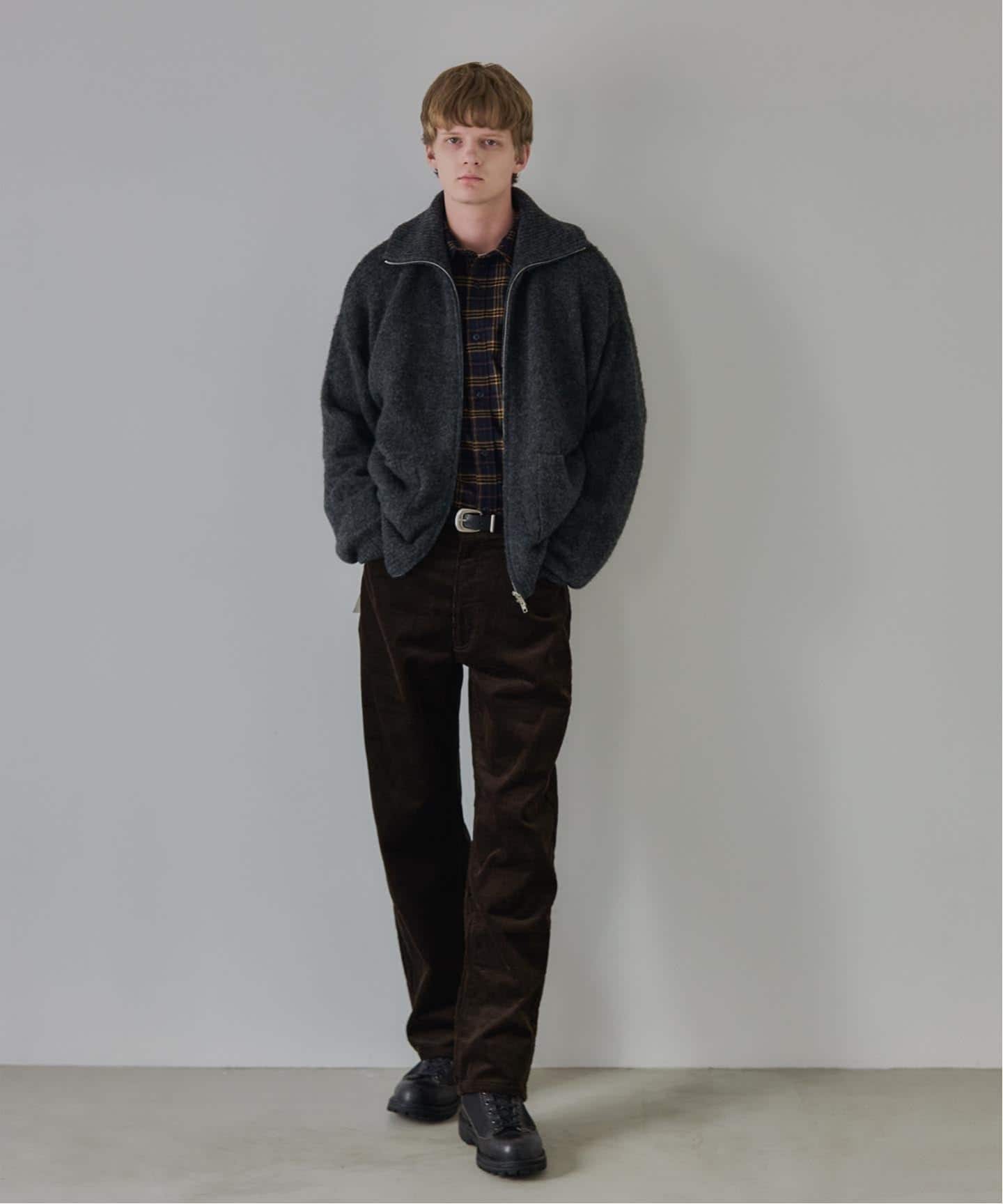 OSKR別注 ジップ シャギードライバーズニット（ニット／セーター