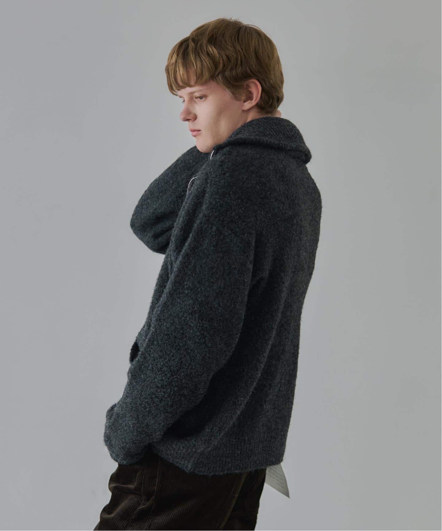 OSKR別注 ジップ シャギードライバーズニット（ニット／セーター