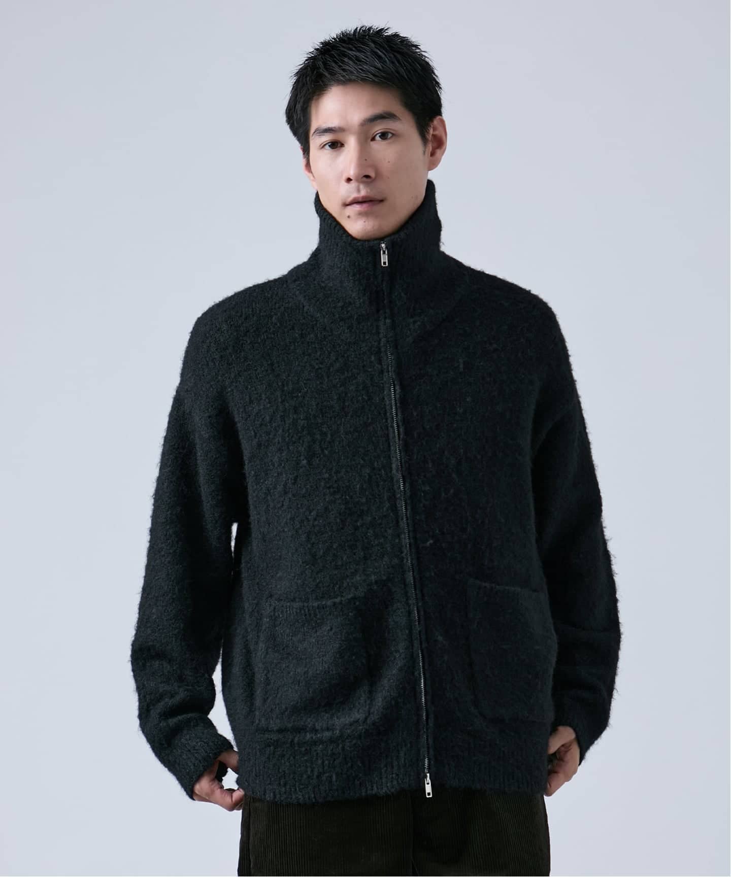 OSKR別注 ジップ シャギードライバーズニット（ニット／セーター