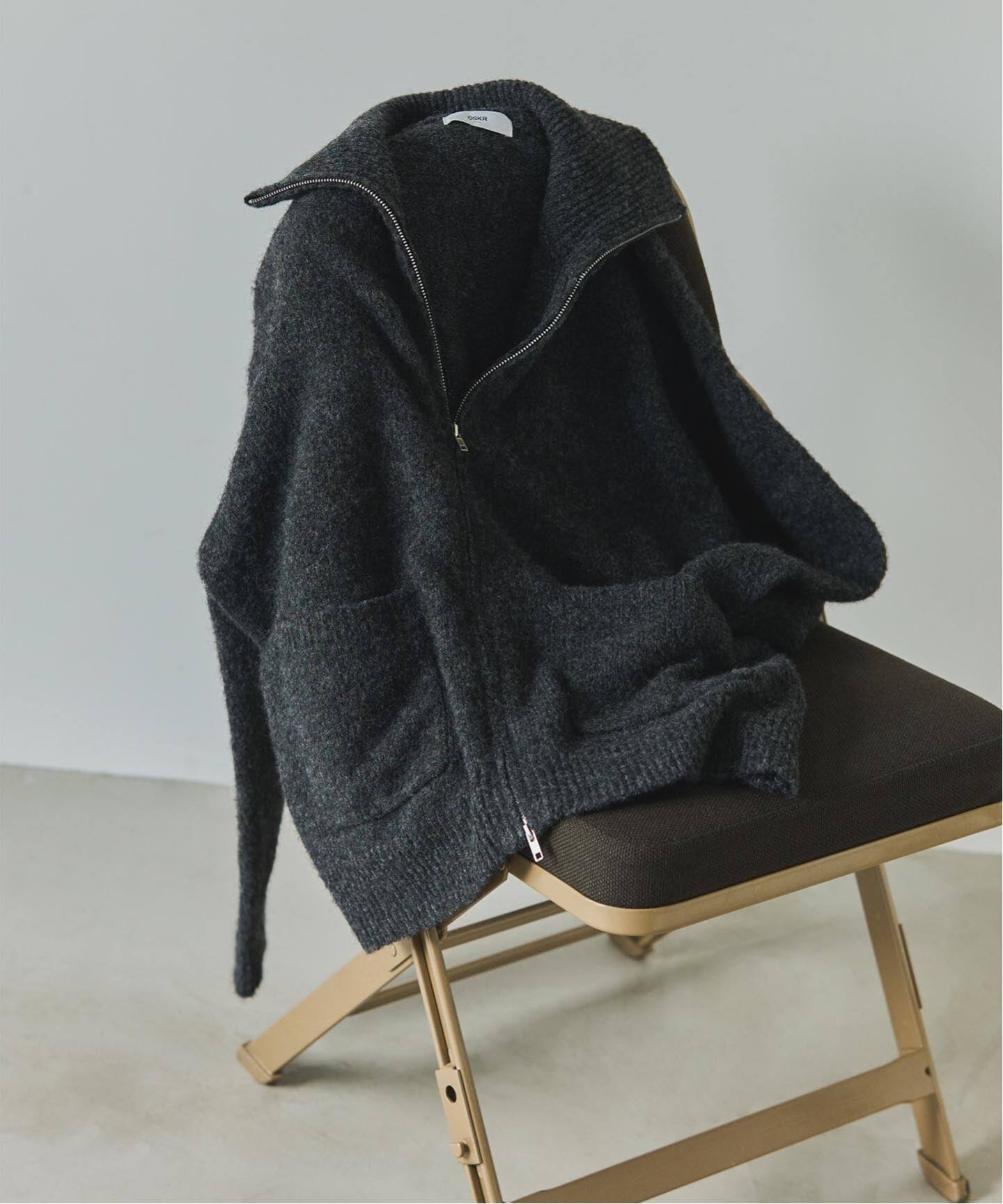 OSKR別注 ジップ シャギードライバーズニット（ニット／セーター