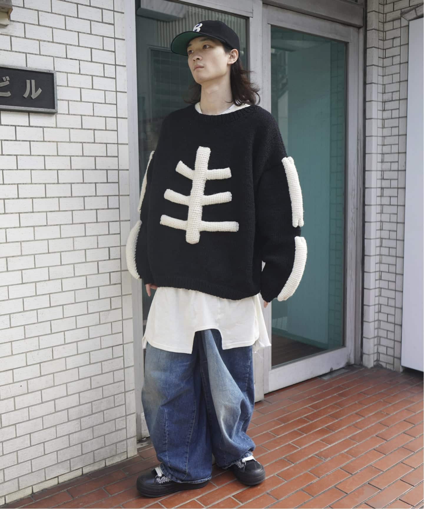 黒 macmahon knitting mills Noodle ニット 黒 macmahon knitting mills Noodle ニット