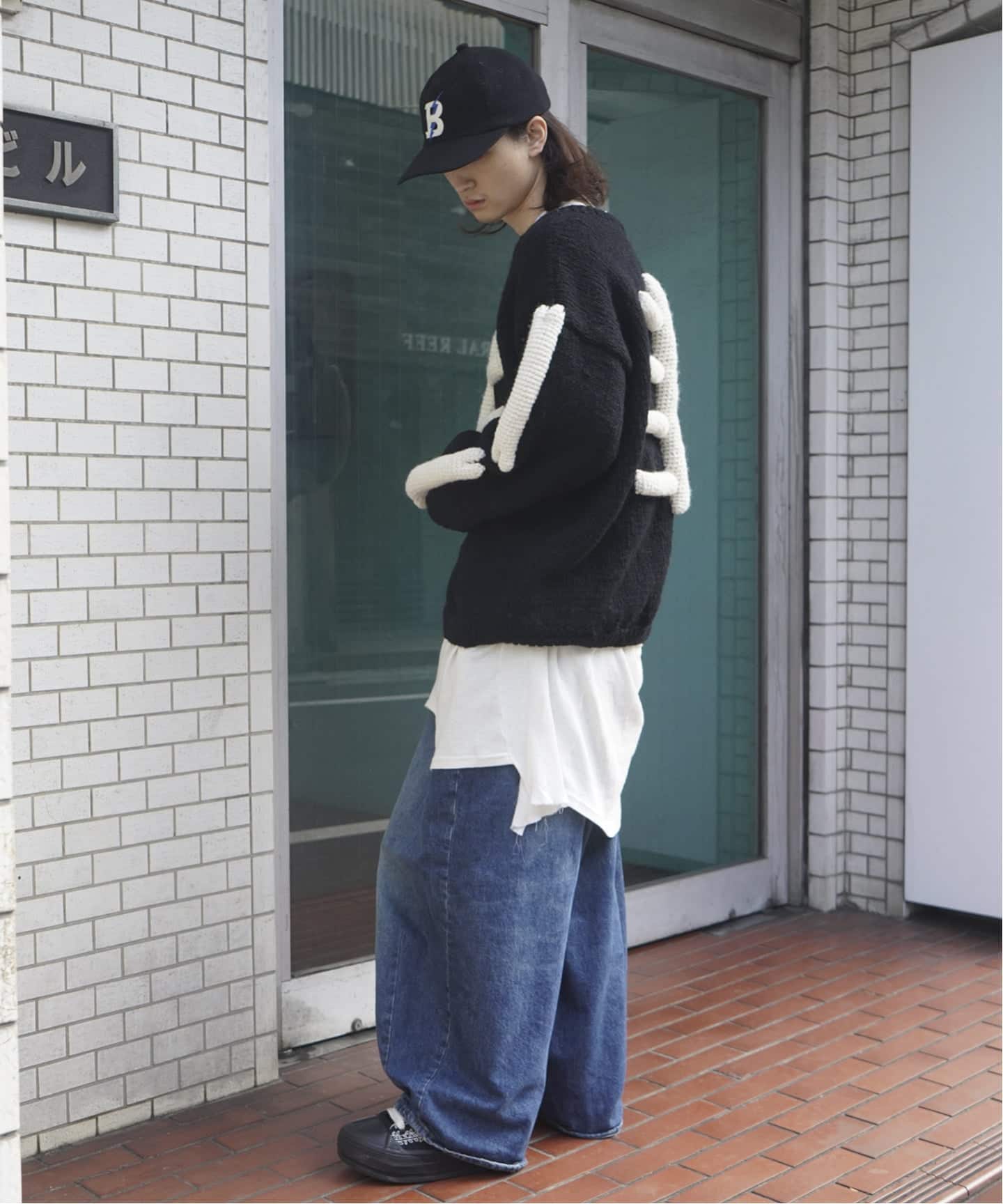 黒 macmahon knitting mills Noodle ニット MacMahon Knitting Mills / マクマホンニッティングミルズ Crew