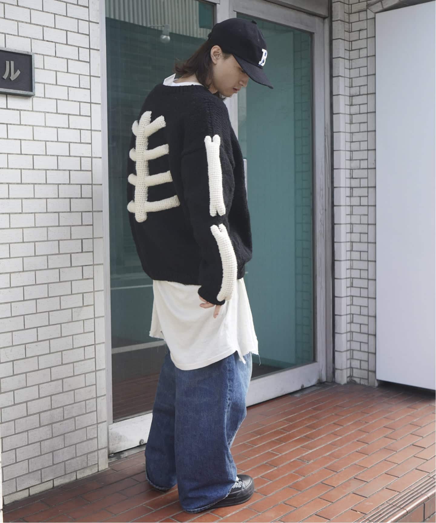 MacMahon Knitting Mills クロスボーンニット 骨 ブラック MacMahon Knitting Mills クロスボーンニット 骨 ブラック